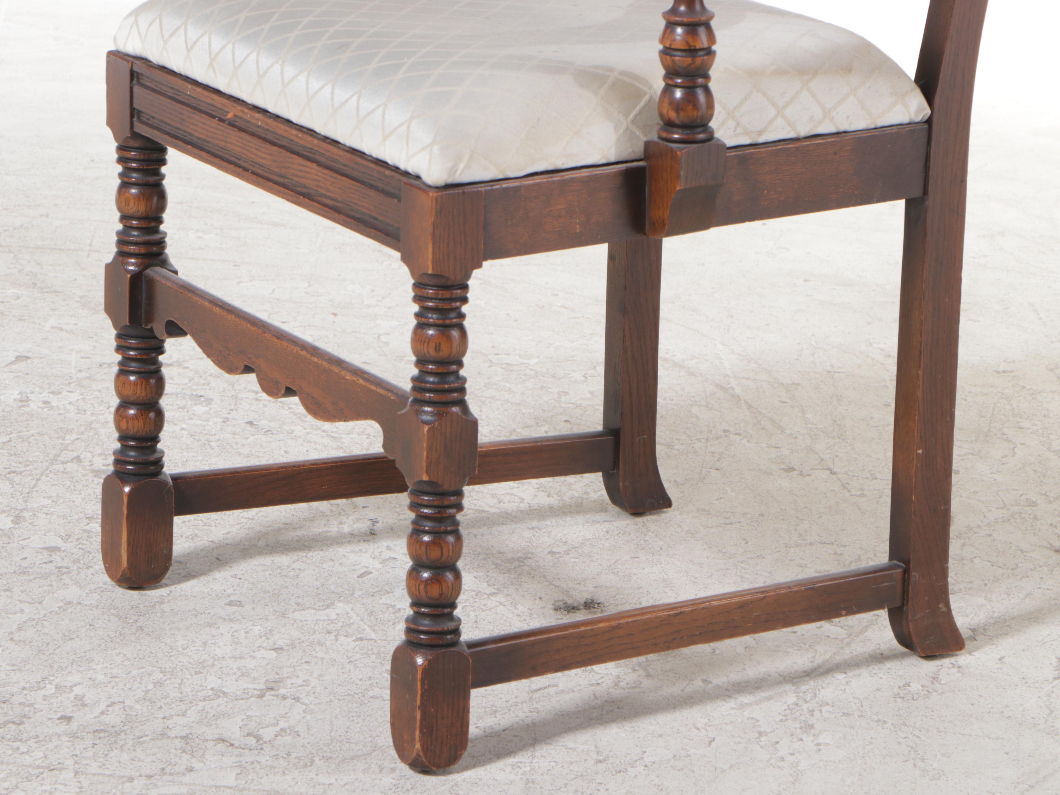 Jacobean Style Oak Dining Set, 1930s