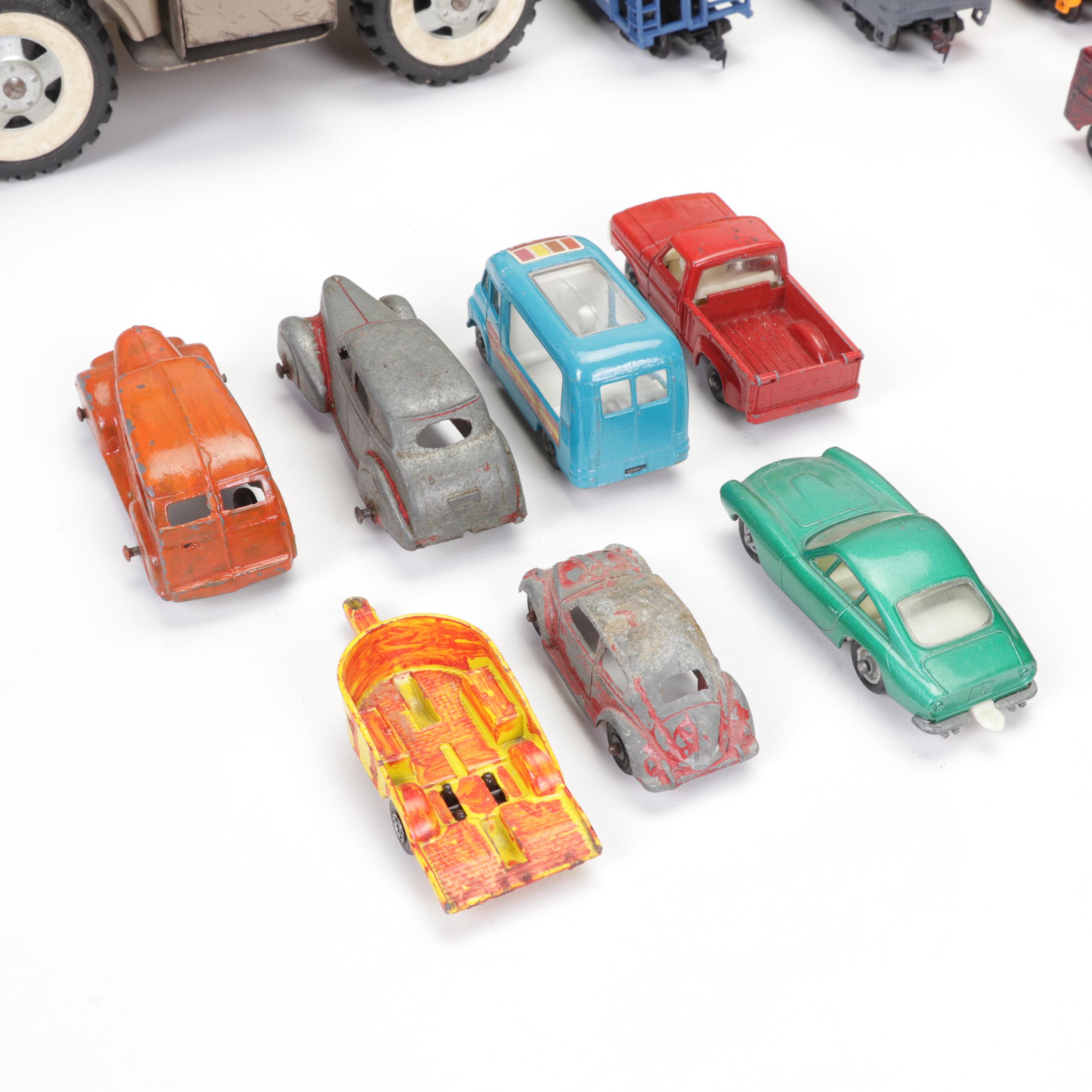 Tonka Car Carrier, Tyco Model Train Cars, and More Toy Vehicles