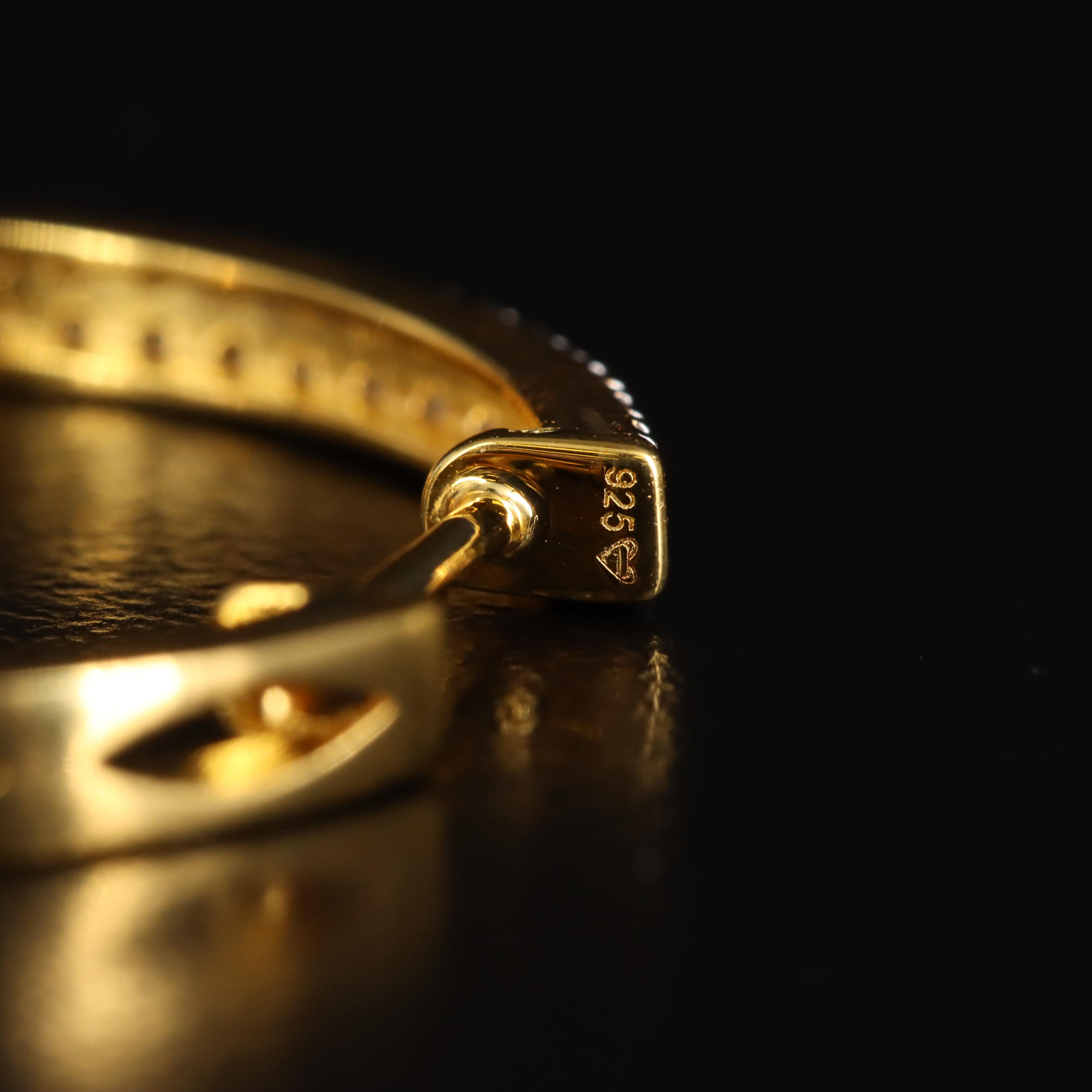 Sterling Diamond Hoop Earrings