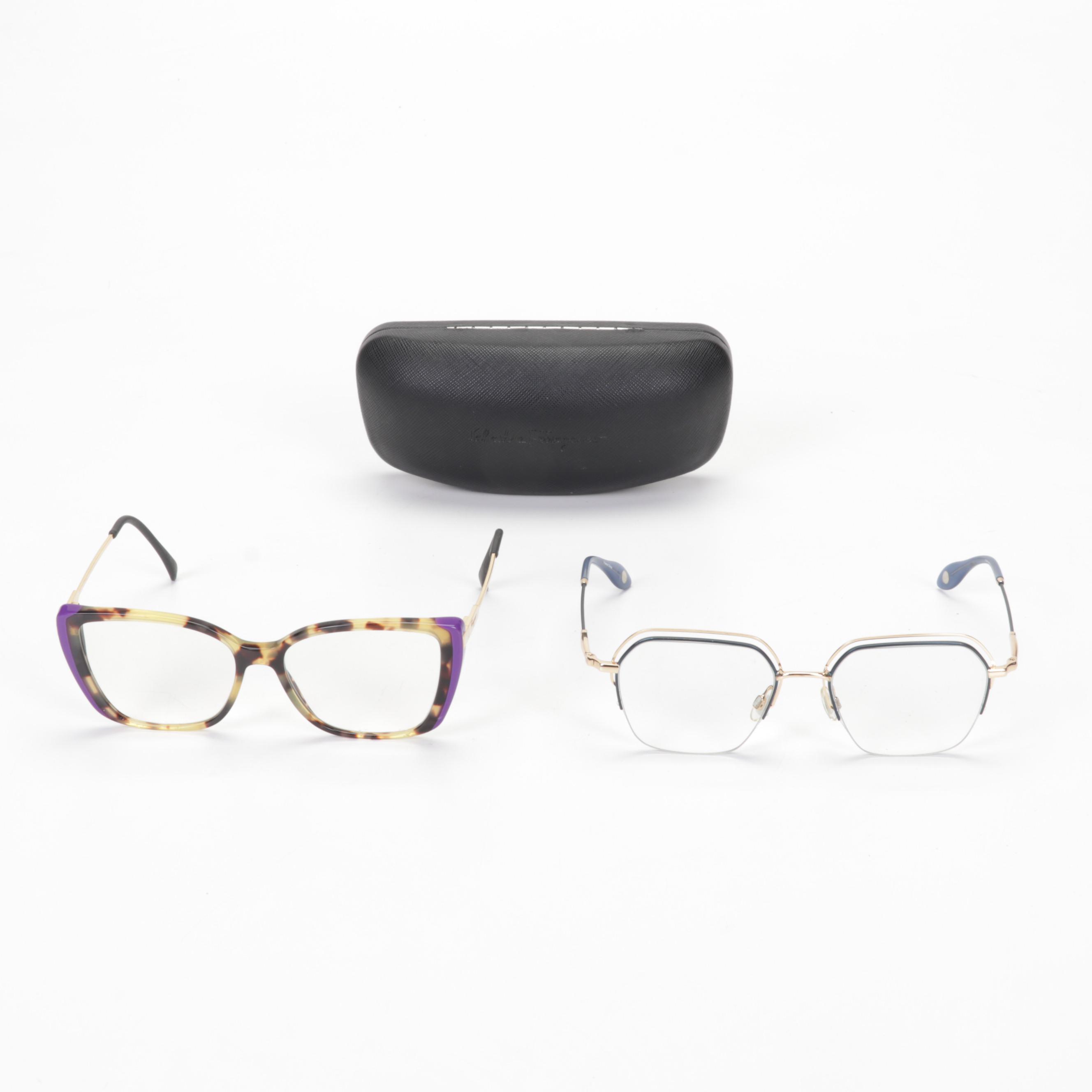 Salvatore Ferragamo Glasses with Case and Other Prescription Glasses