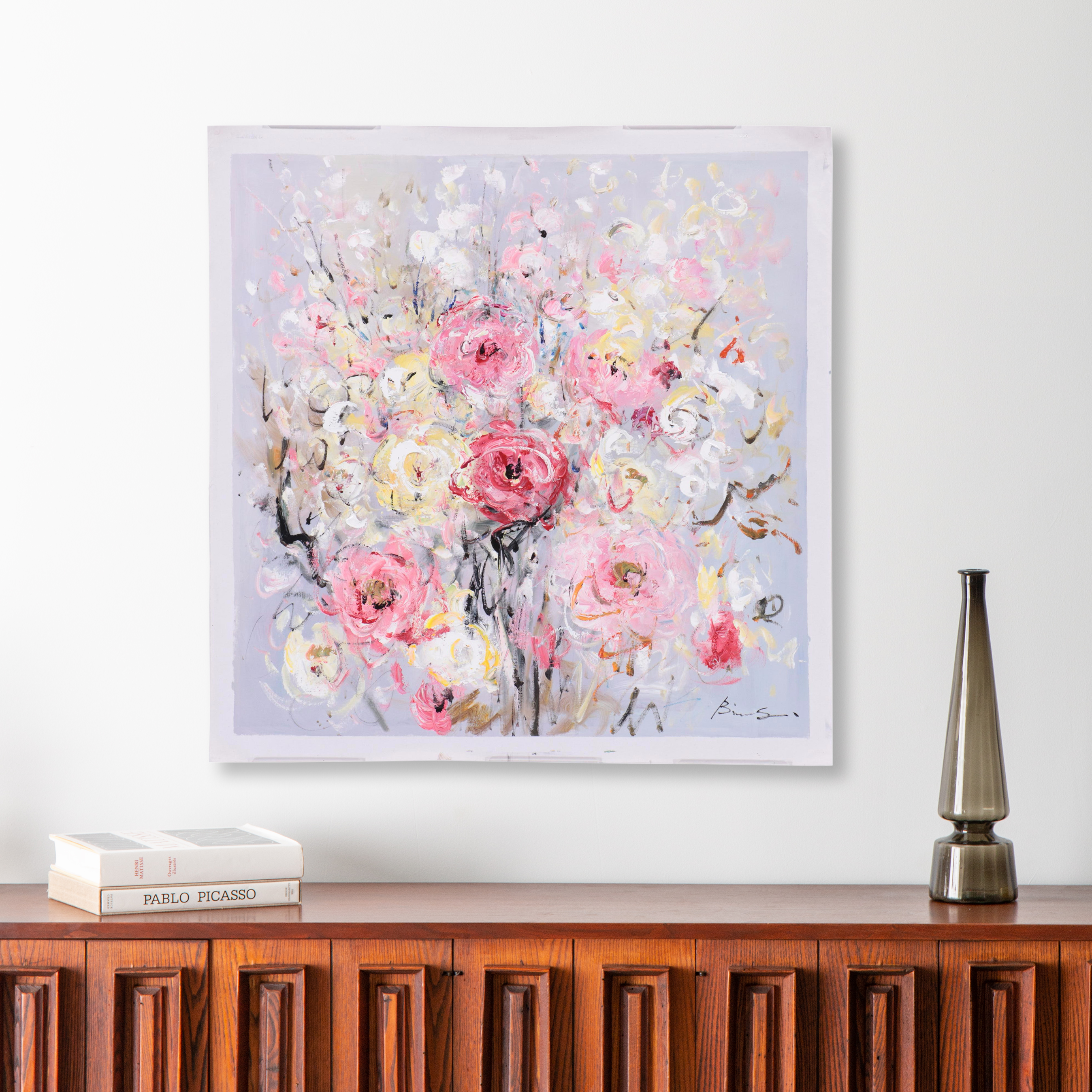 Bing Abstract Floral Oil Painting
