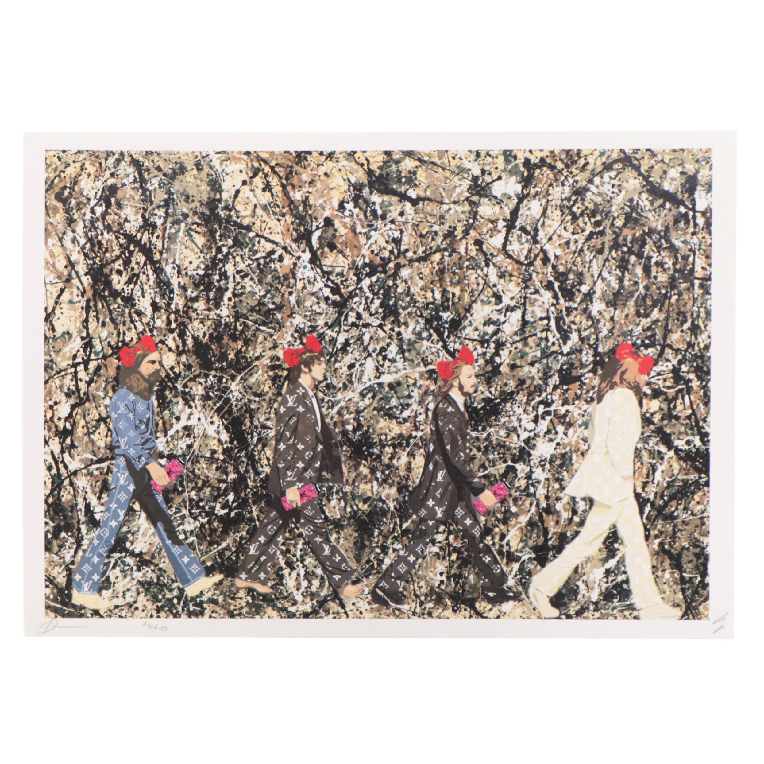 Death NYC Pop Art Graphic Print Featuring Pollock and The Beatles