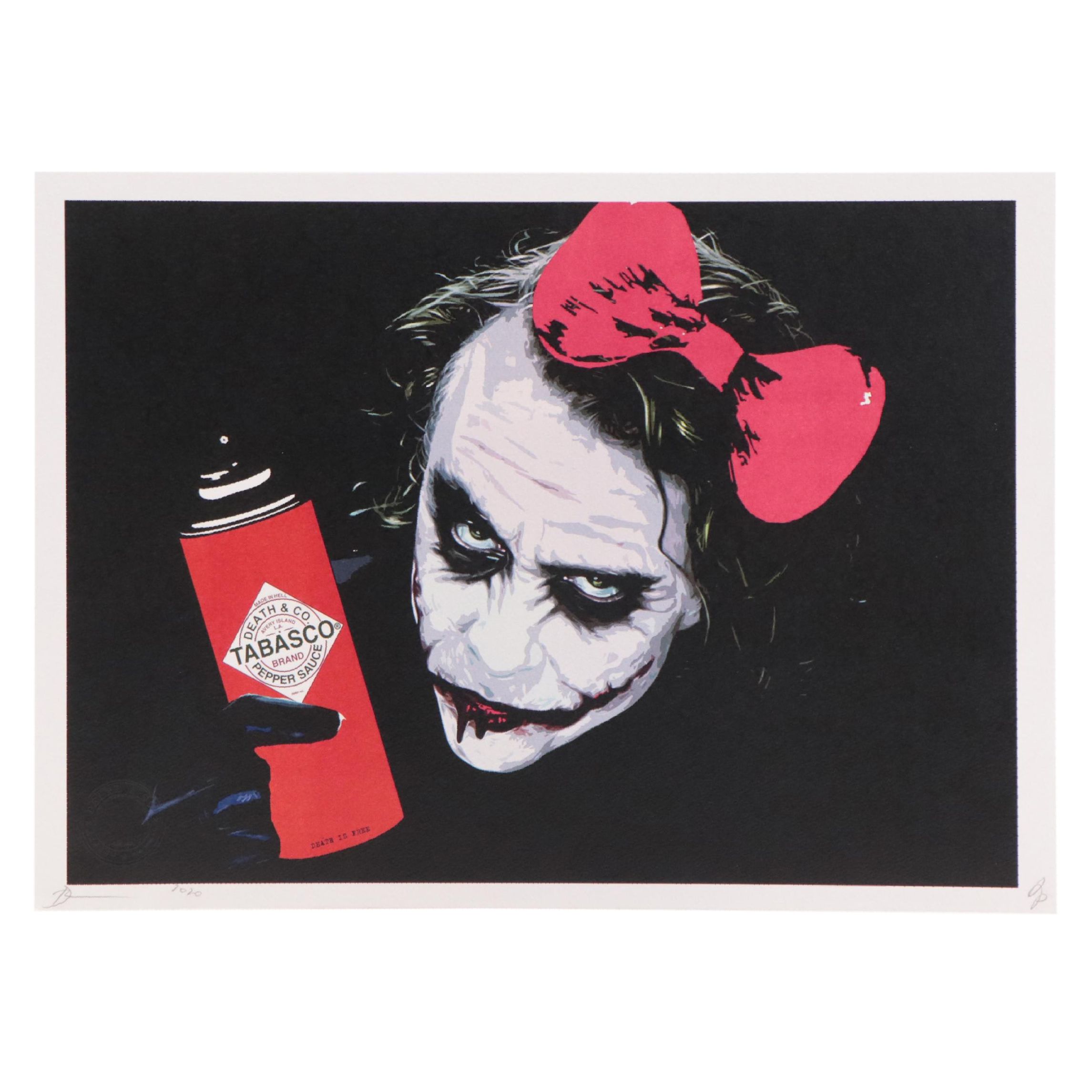 Death NYC Pop Art Graphic Print Featuring Joker and Tabasco, 2020