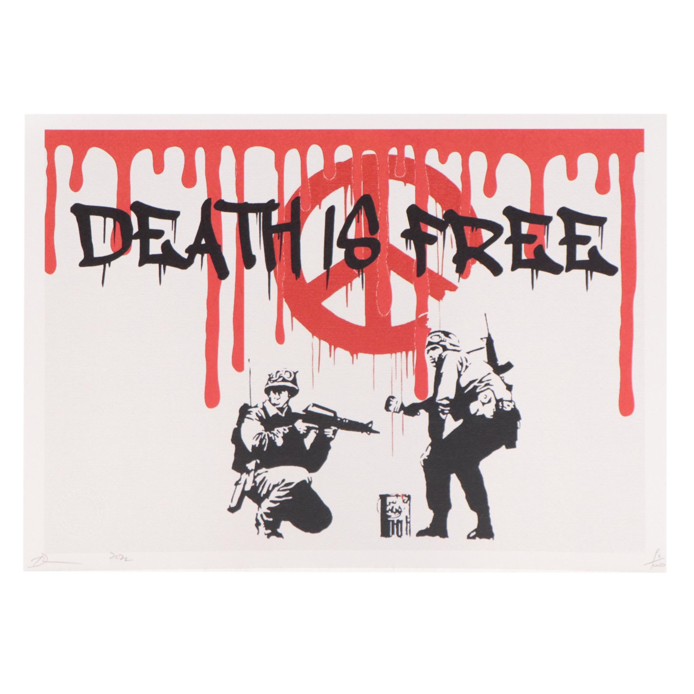 Death NYC Pop Art Graphic Print Featuring Banksy, 2022