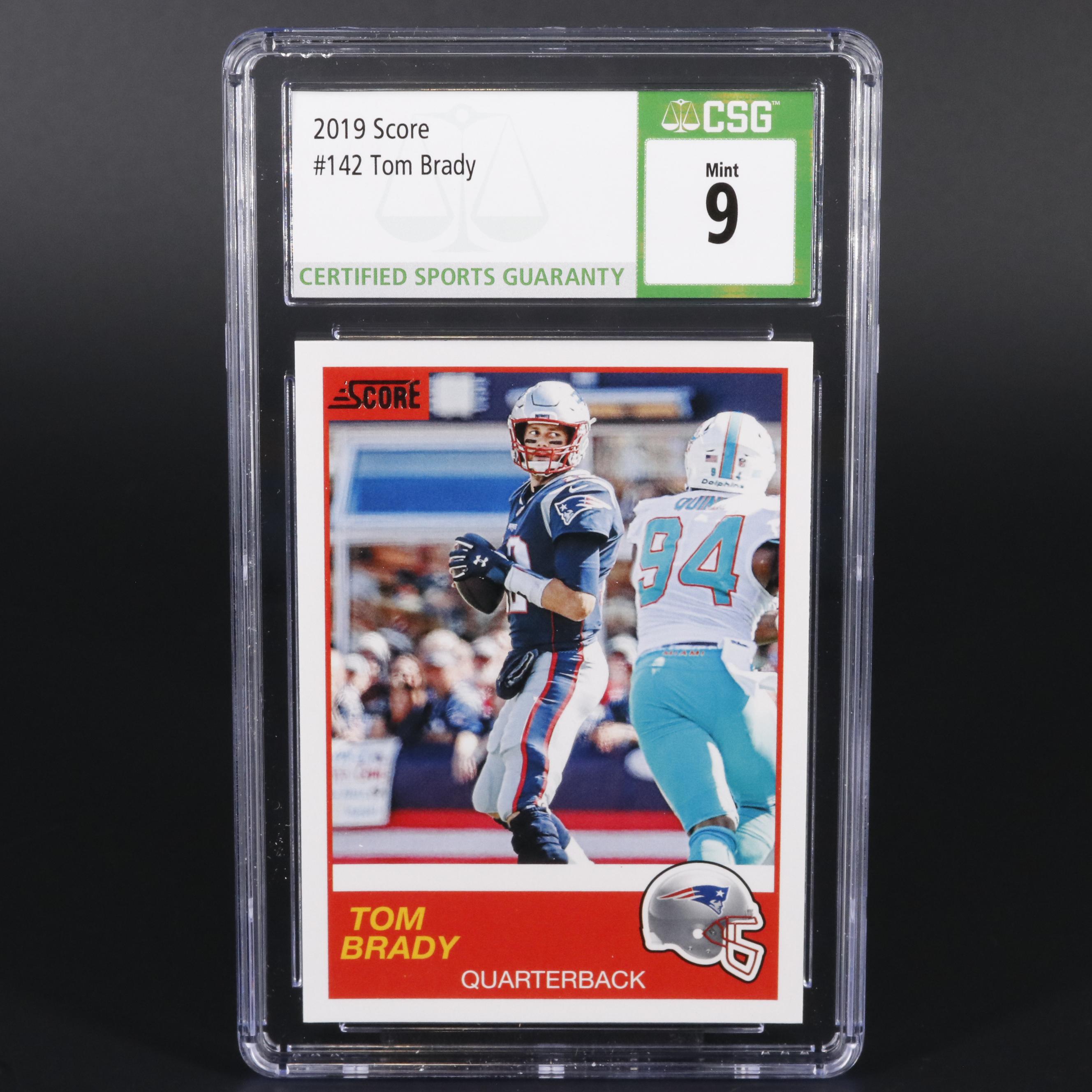 2019 Panini Score Tom Brady #142 Graded CSG Mint 9 Football Card