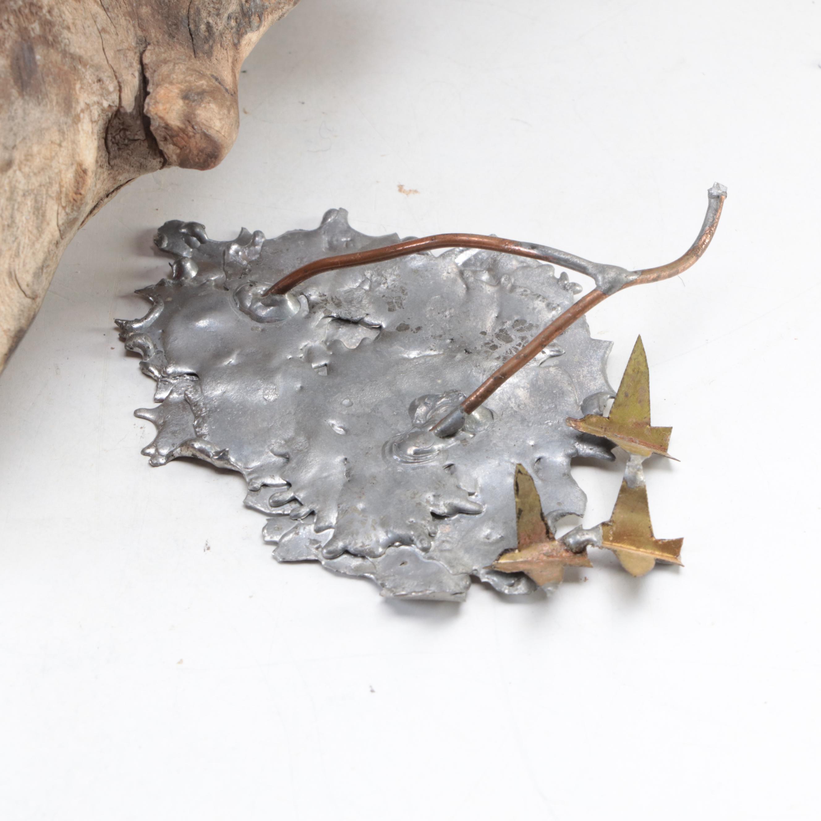 Artist Signed Assembled Landscape Sculpture with Girl on Swing