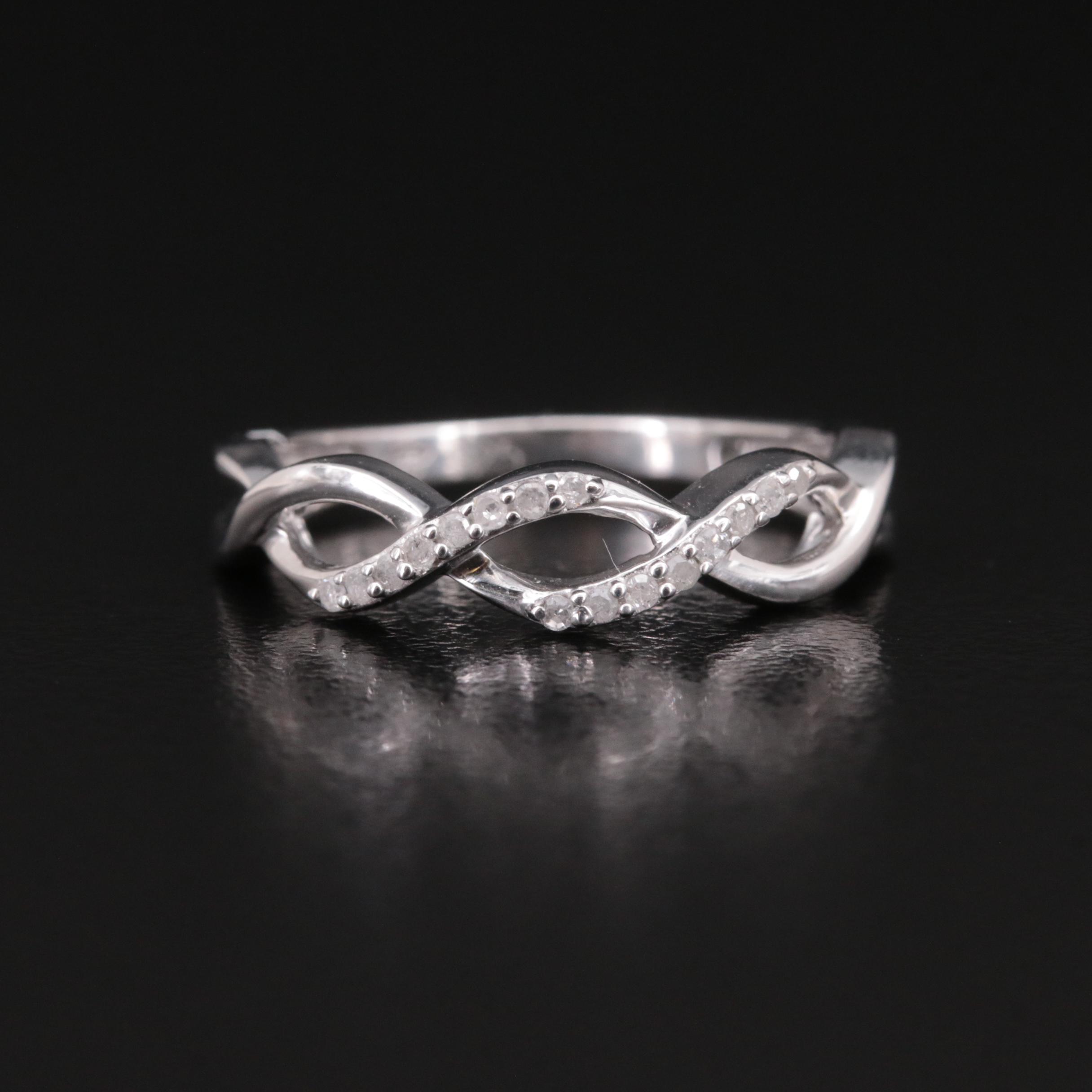 Sterling Diamond Ring