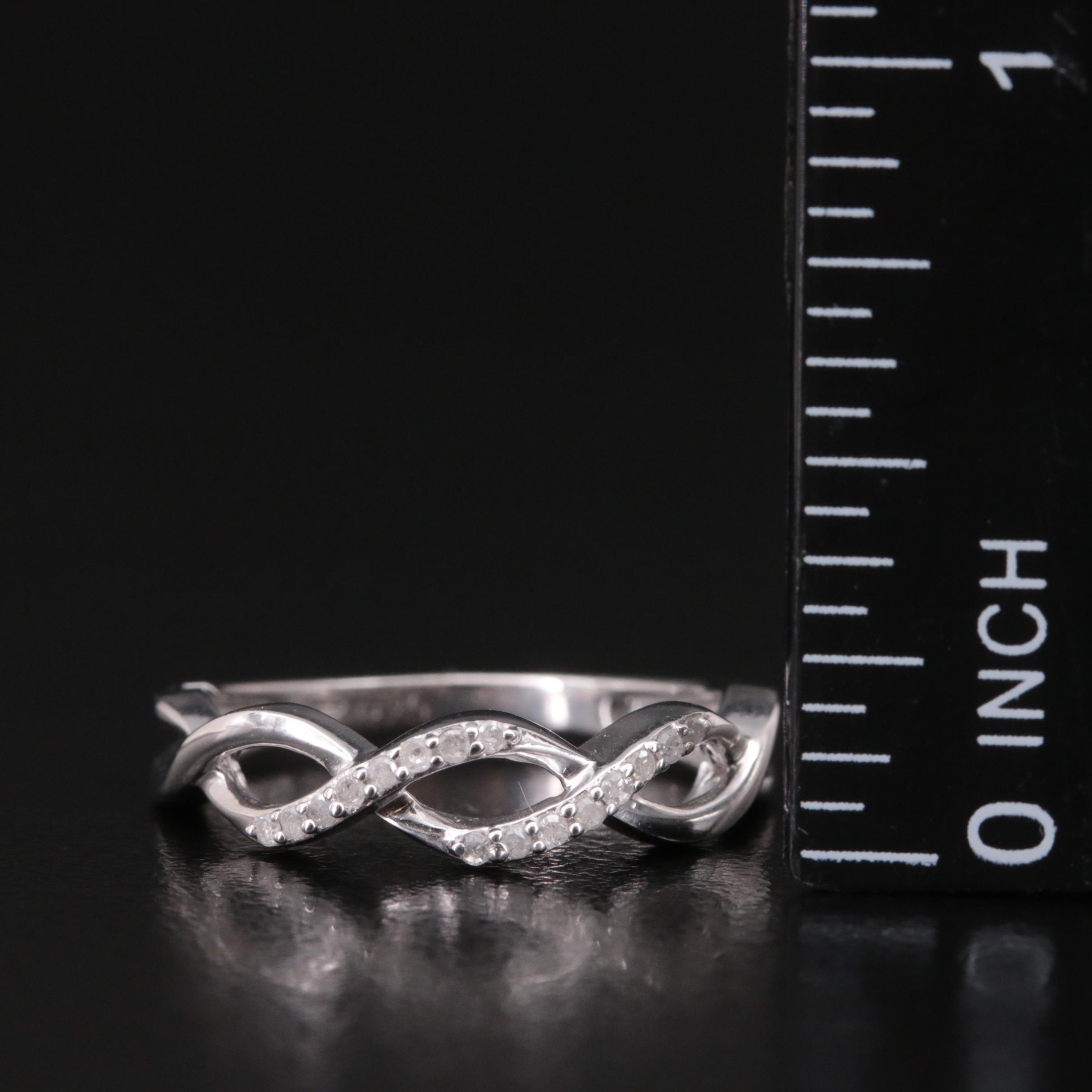 Sterling Diamond Ring