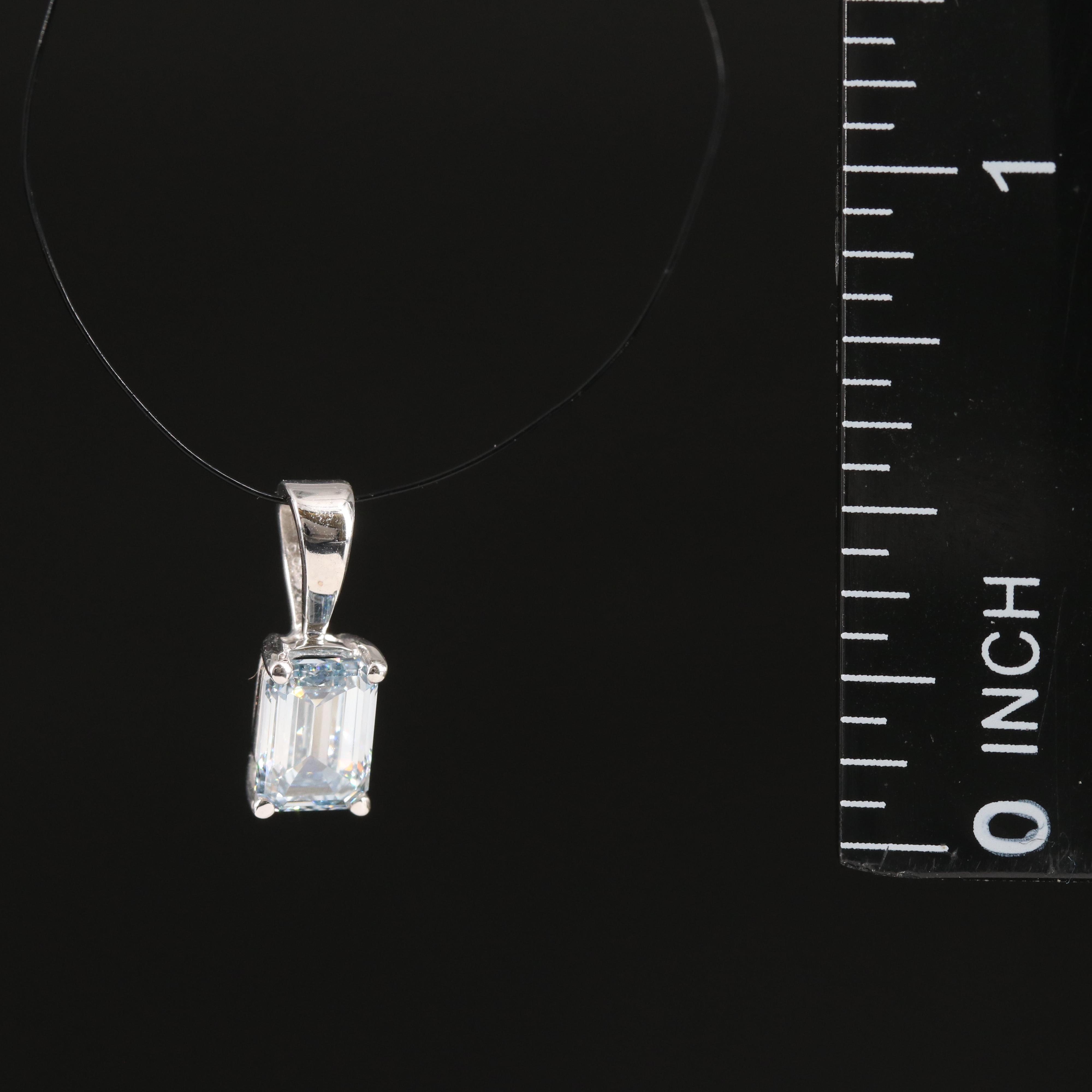 14K 0.80 CT Lab Grown Diamond Solitaire Pendant
