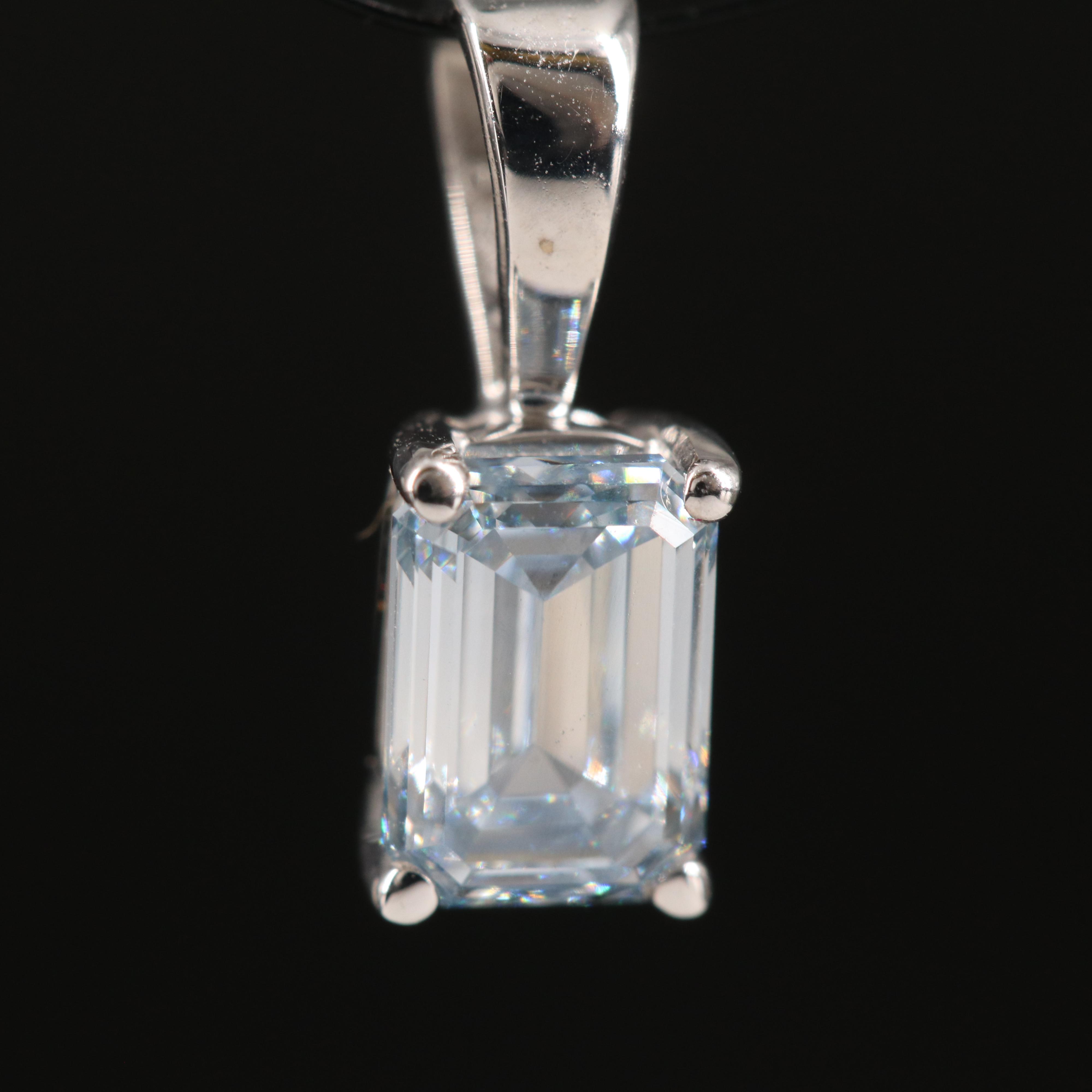 14K 0.80 CT Lab Grown Diamond Solitaire Pendant