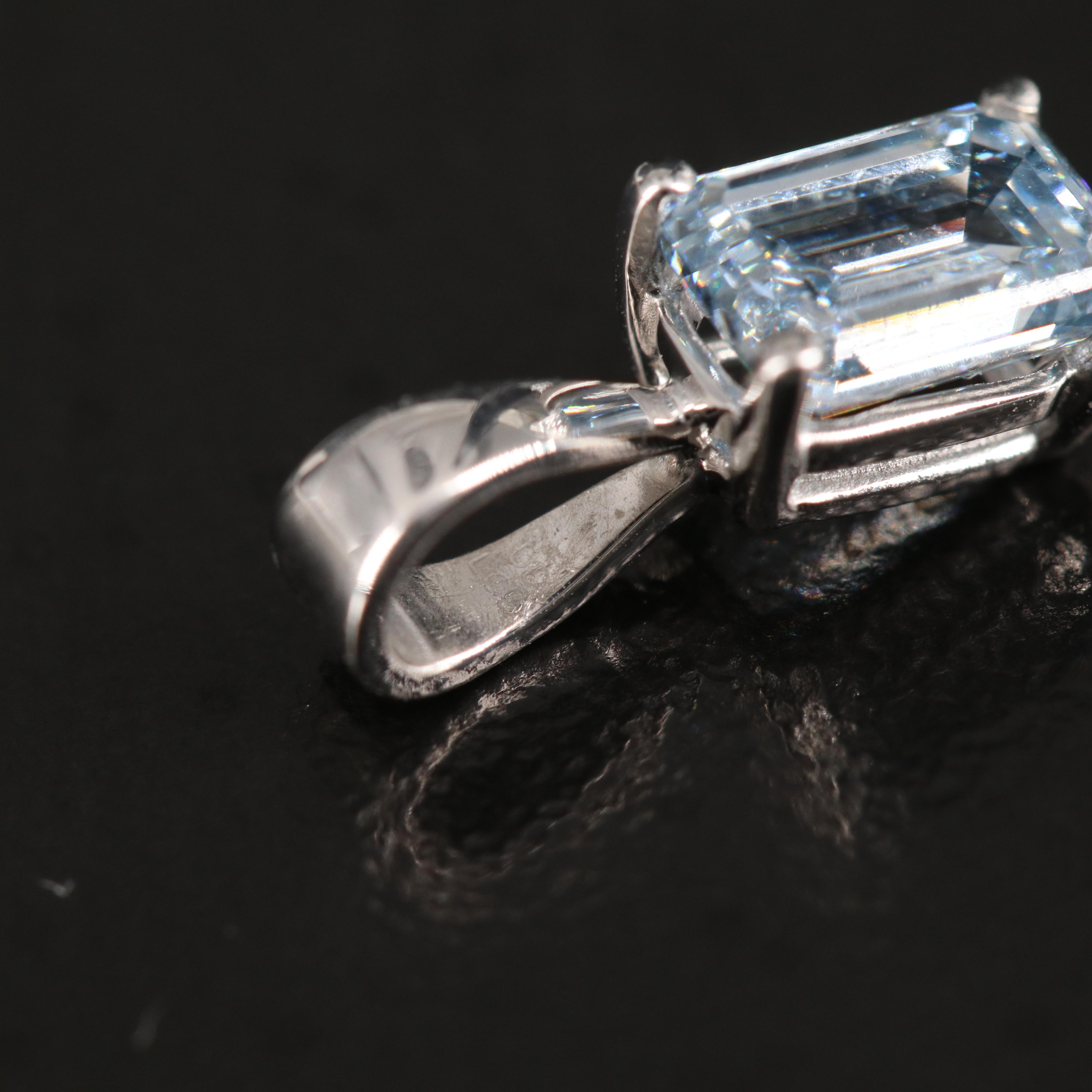 14K 0.80 CT Lab Grown Diamond Solitaire Pendant