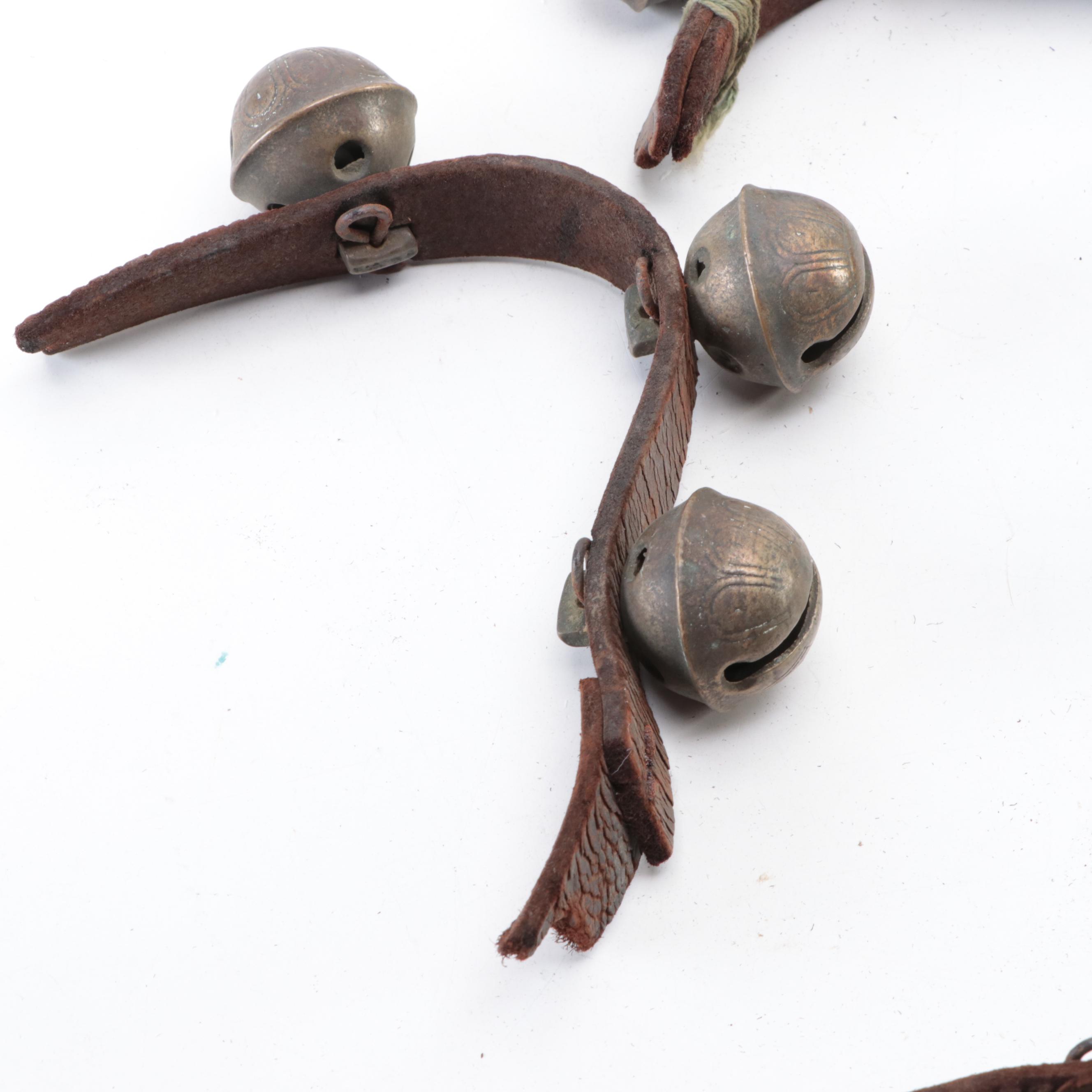 Brass Sleigh Bell Straps, Late 19th/ Early 20th Century