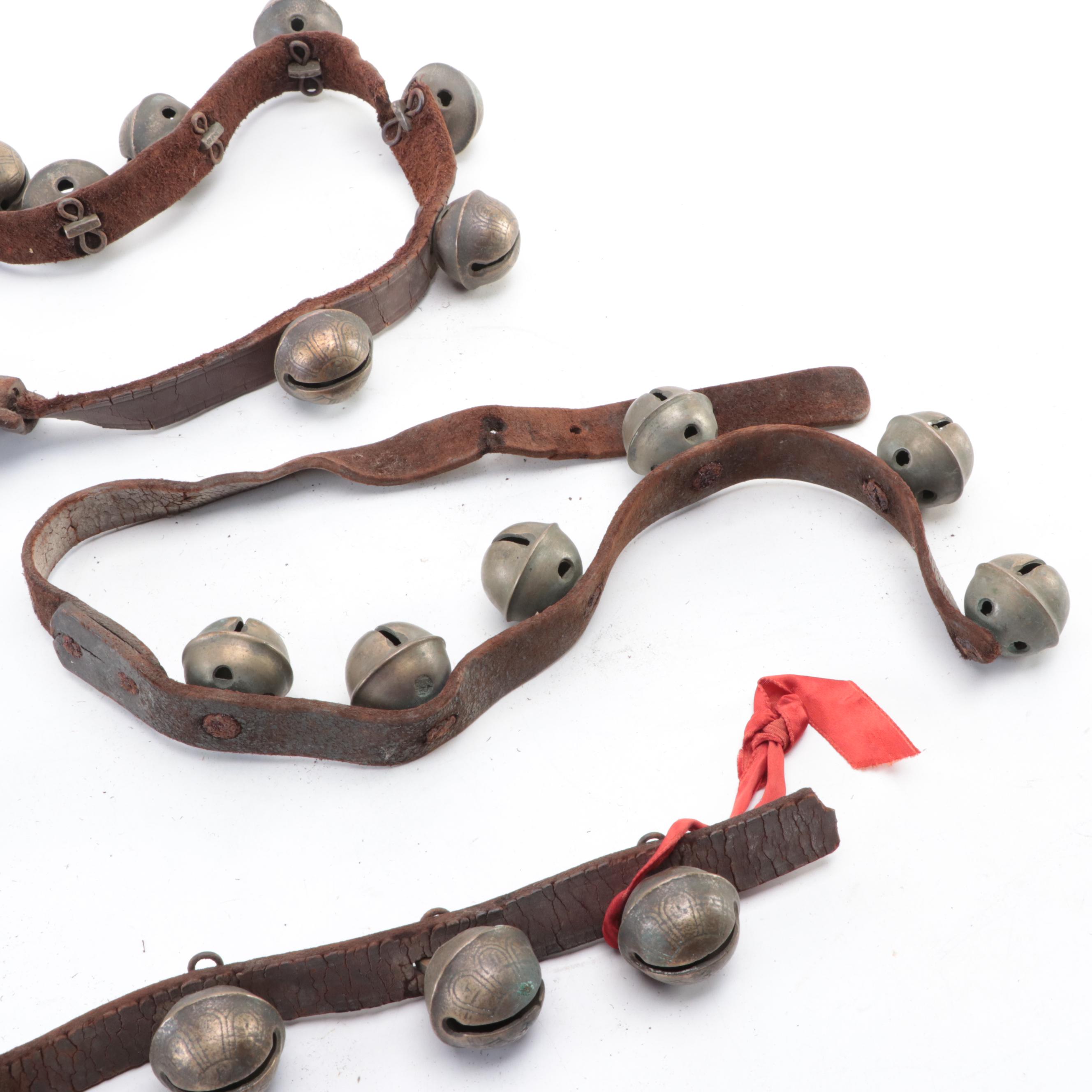Brass Sleigh Bell Straps, Late 19th/ Early 20th Century