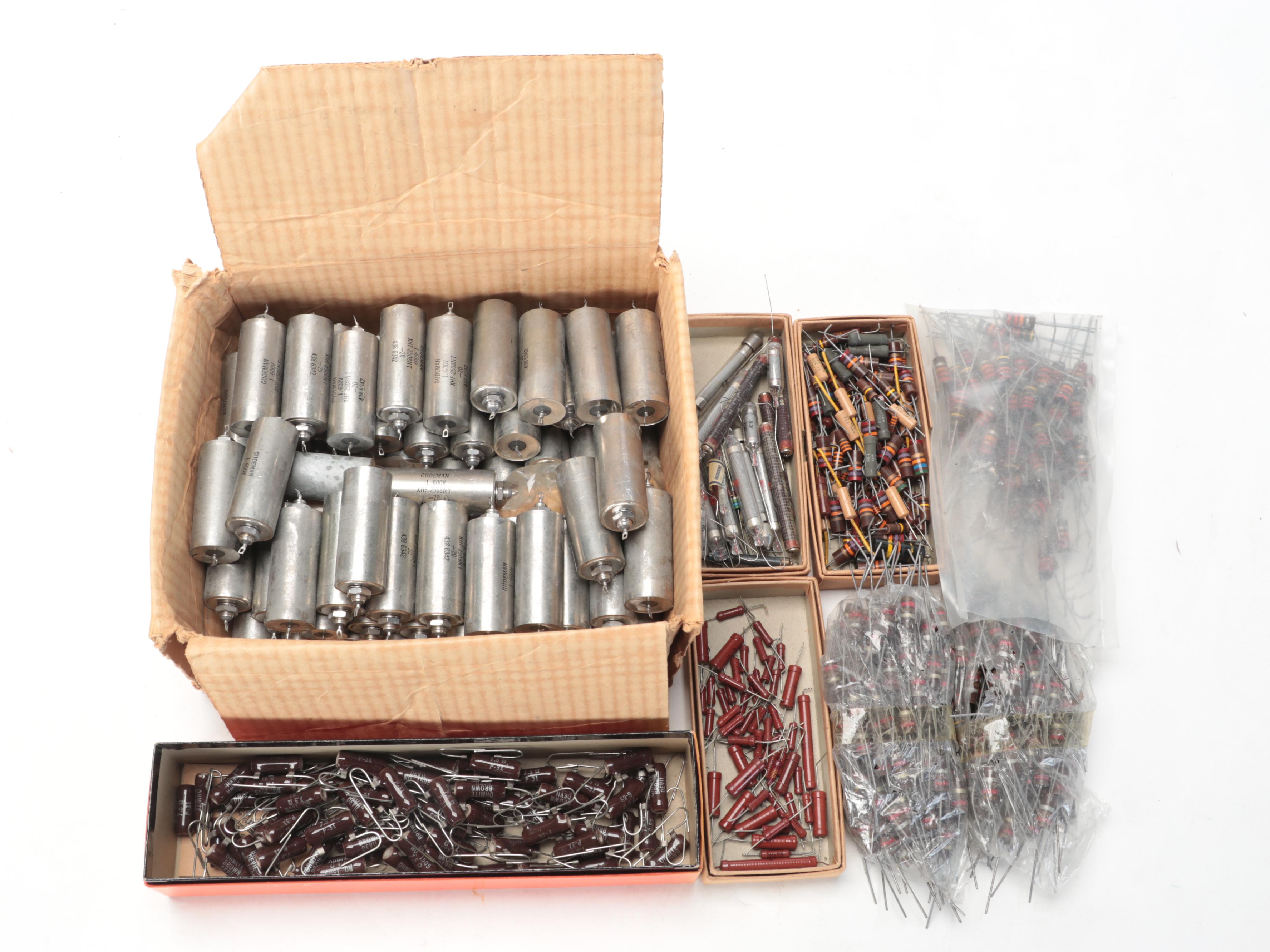 Electric Resistors and Capacitors Collection, Mid to Late 20th Century