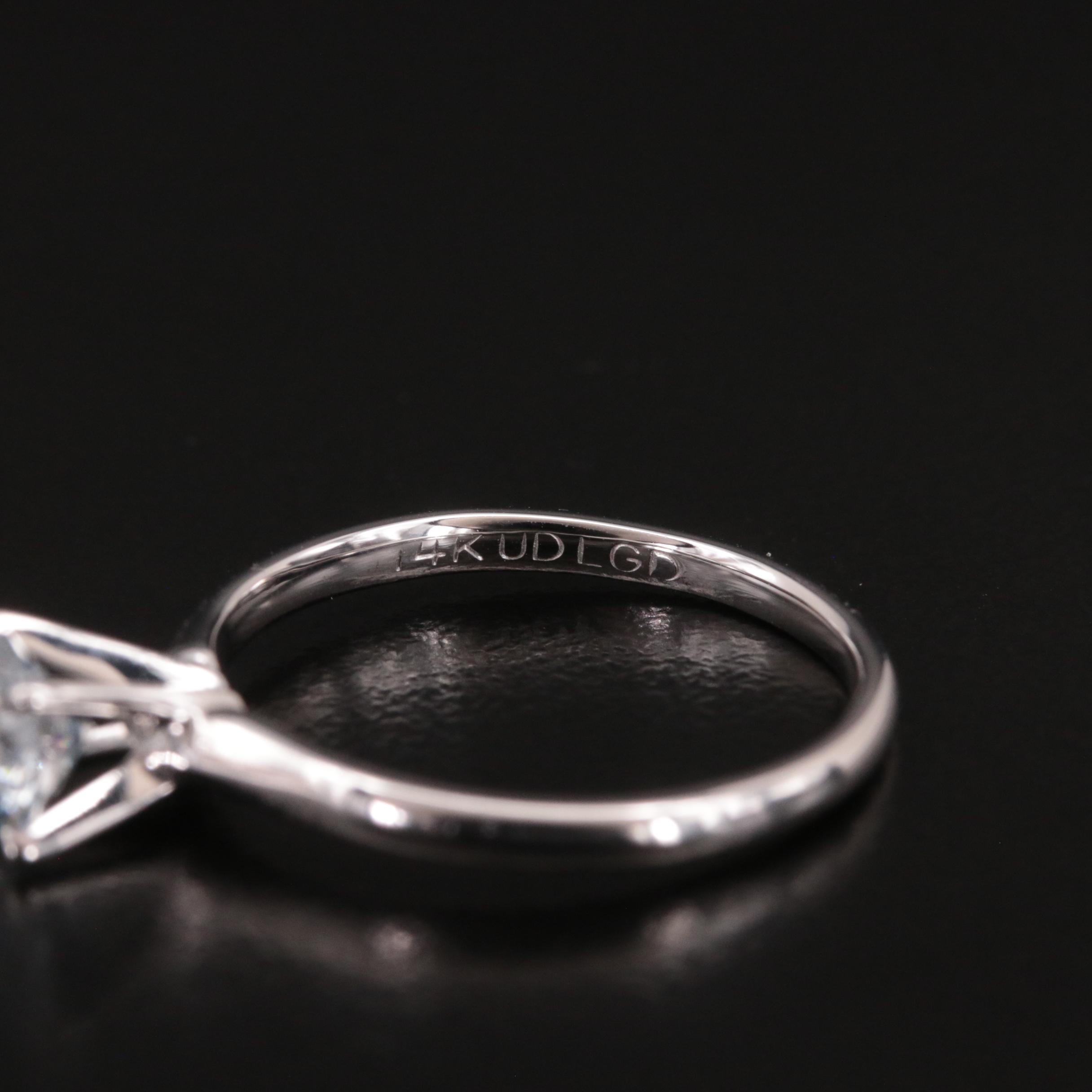 14K 0.68 CT Lab Grown Diamond Solitaire Ring