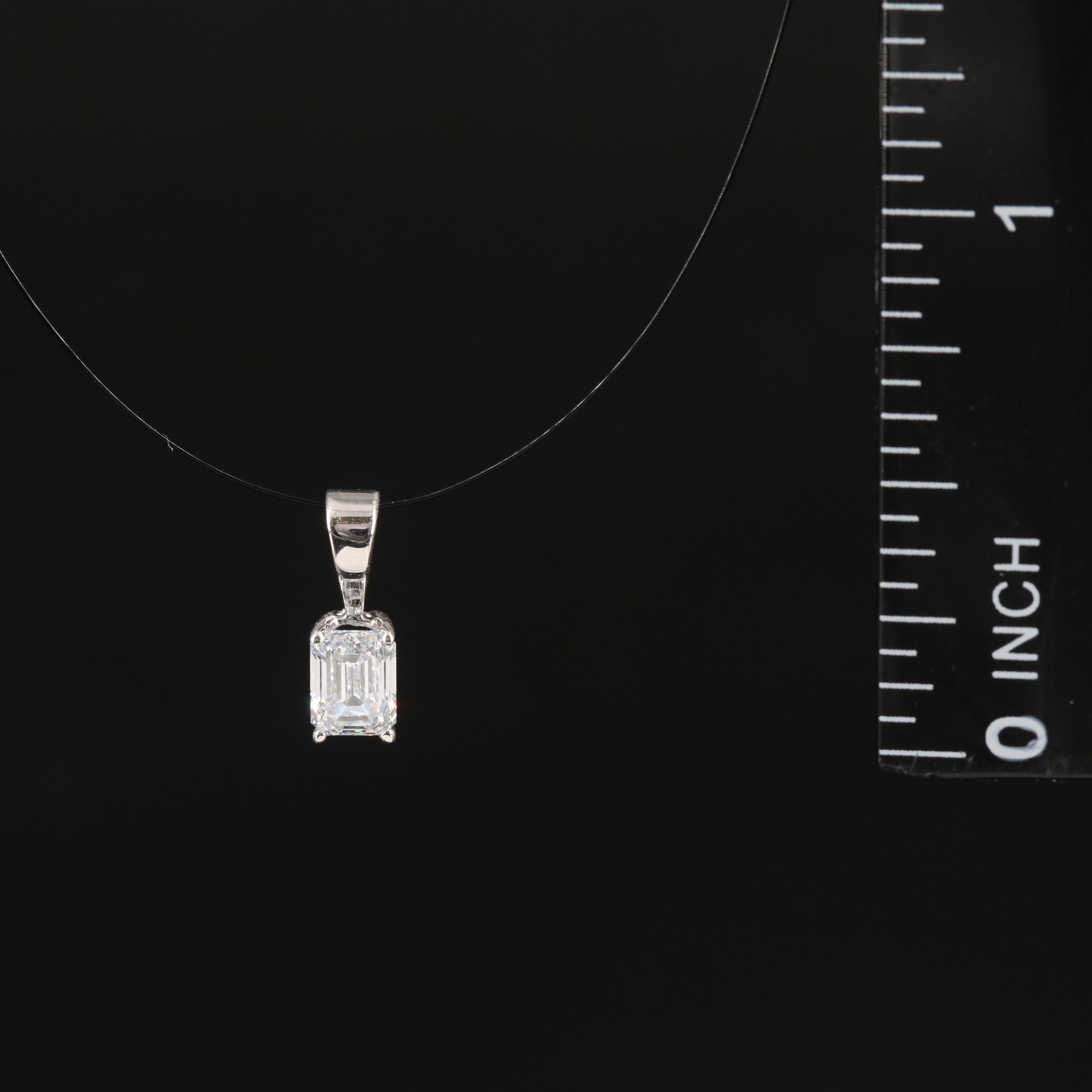 14K 0.60 CT Lab Grown Diamond Pendant