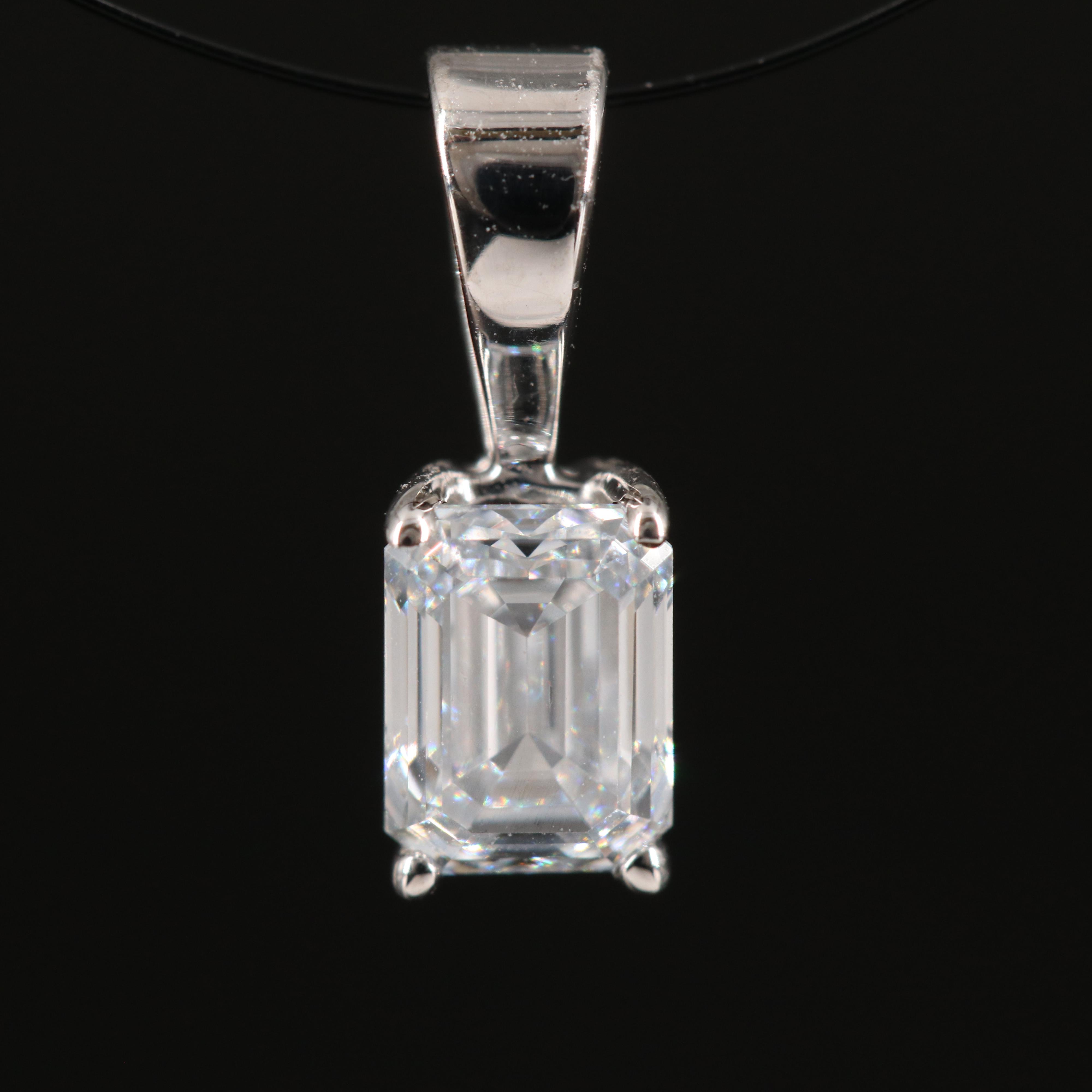 14K 0.60 CT Lab Grown Diamond Pendant