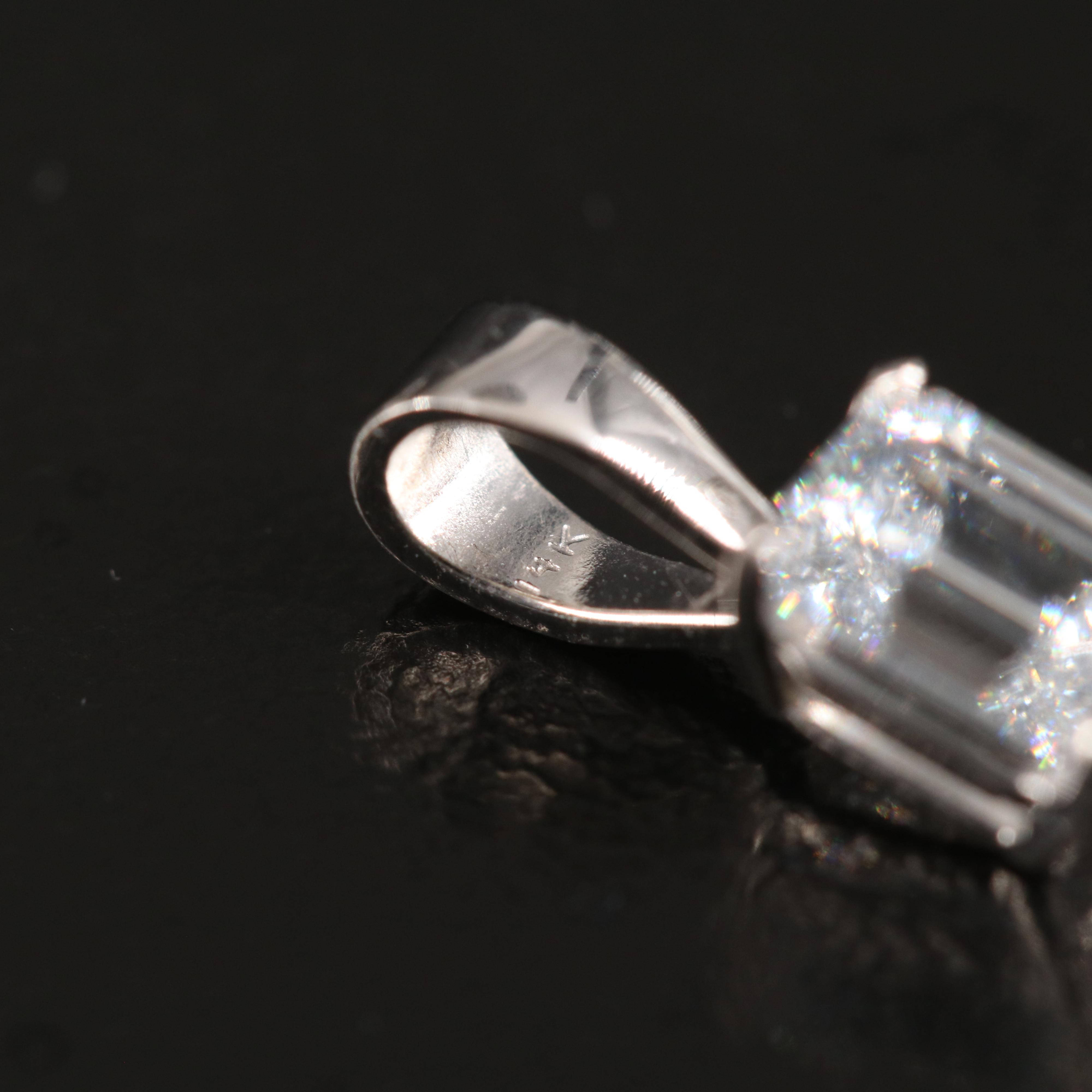 14K 0.60 CT Lab Grown Diamond Pendant