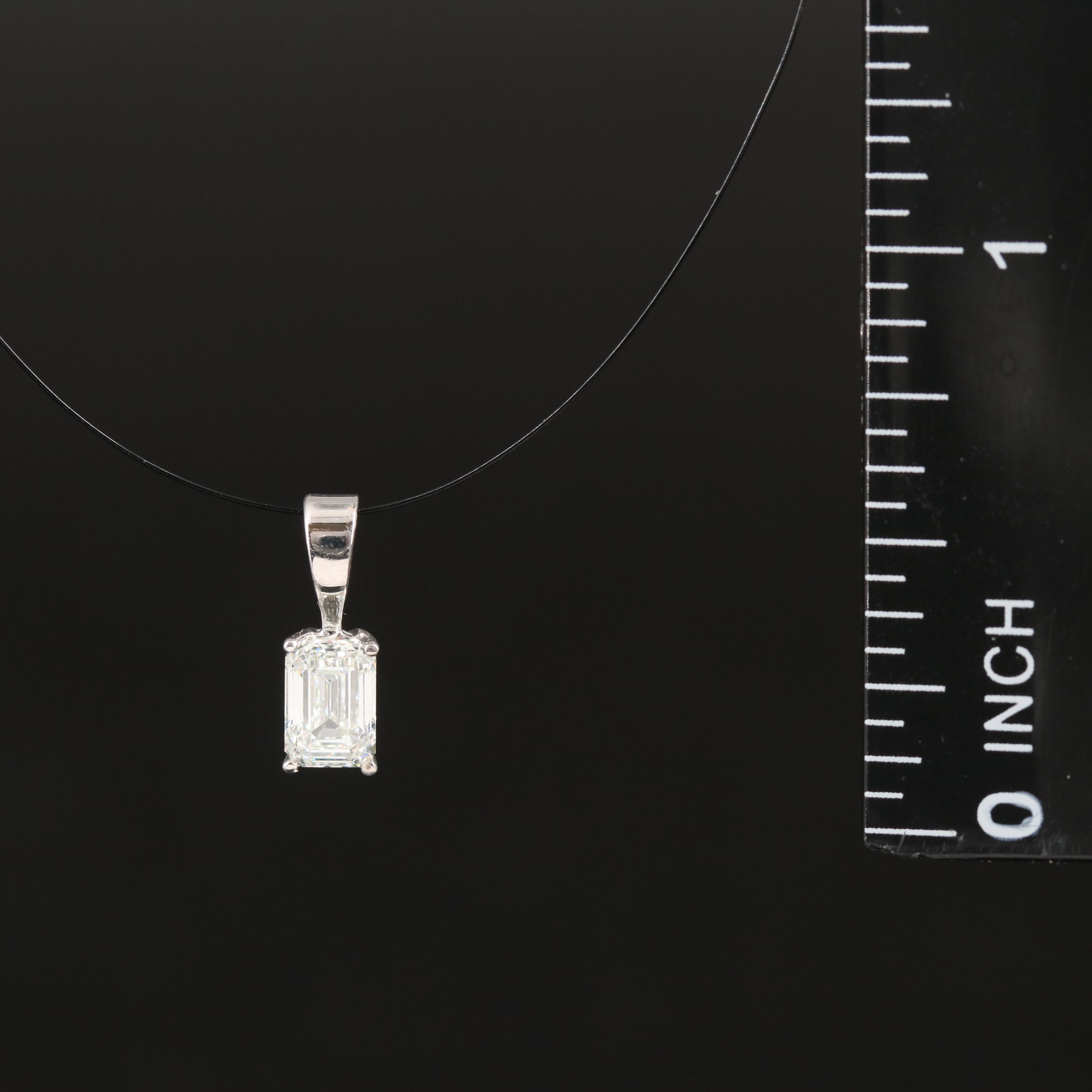 14K 0.58 CTW Lab Grown Diamond Pendant