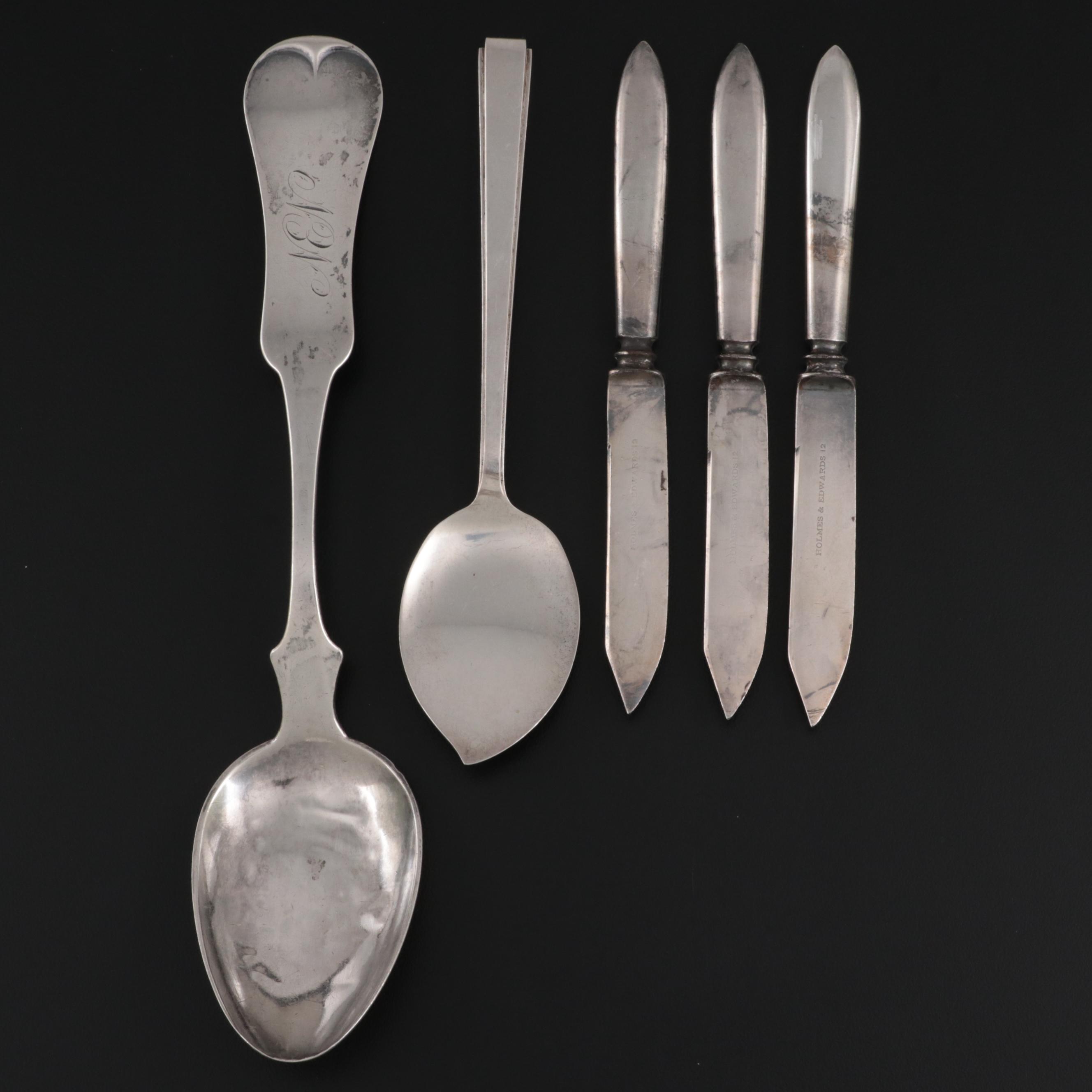 American Sterling Silver and Other Coin Silver Flatware and Baby Cup