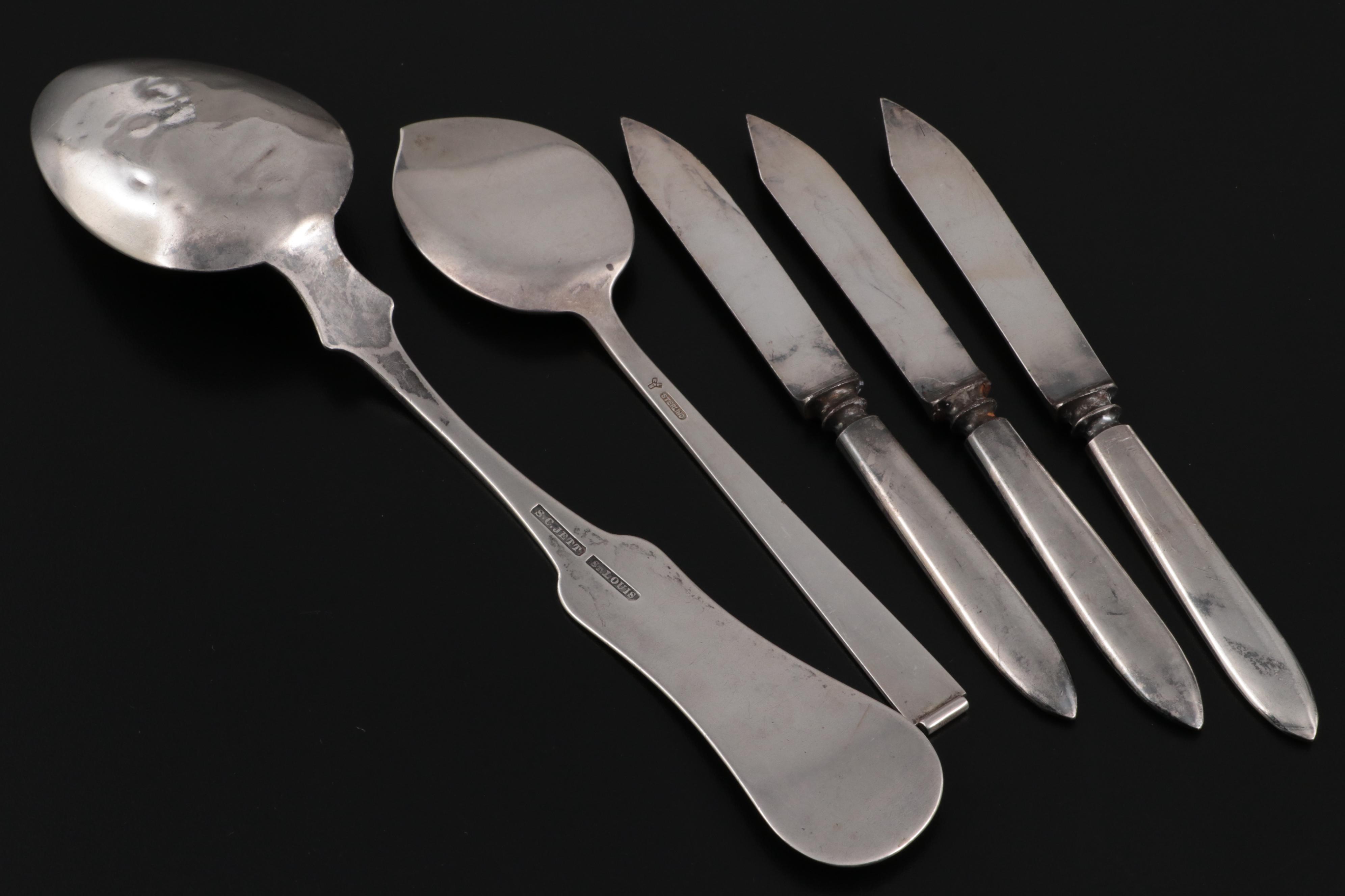 American Sterling Silver and Other Coin Silver Flatware and Baby Cup