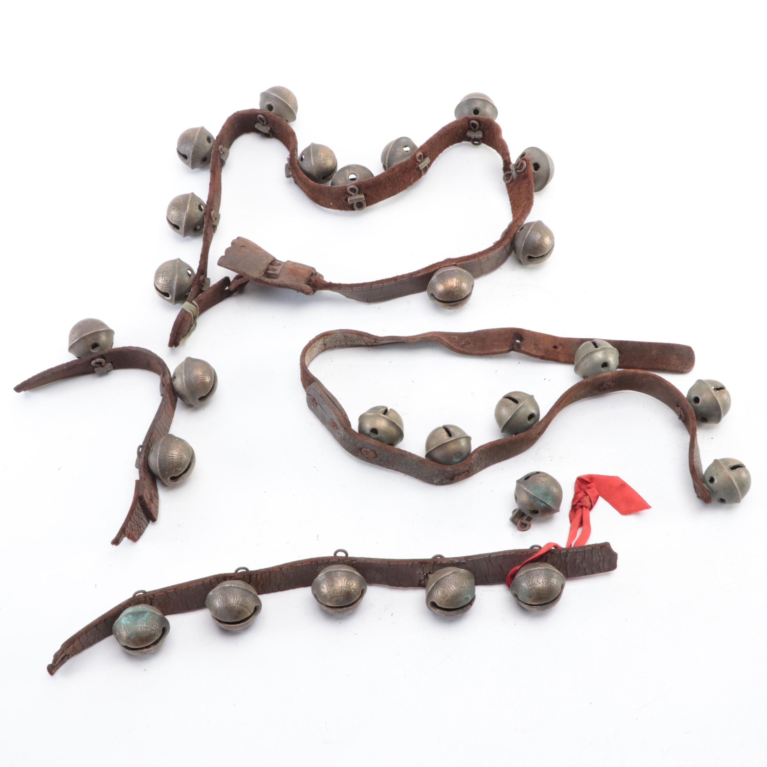 Brass Sleigh Bell Straps, Late 19th/ Early 20th Century