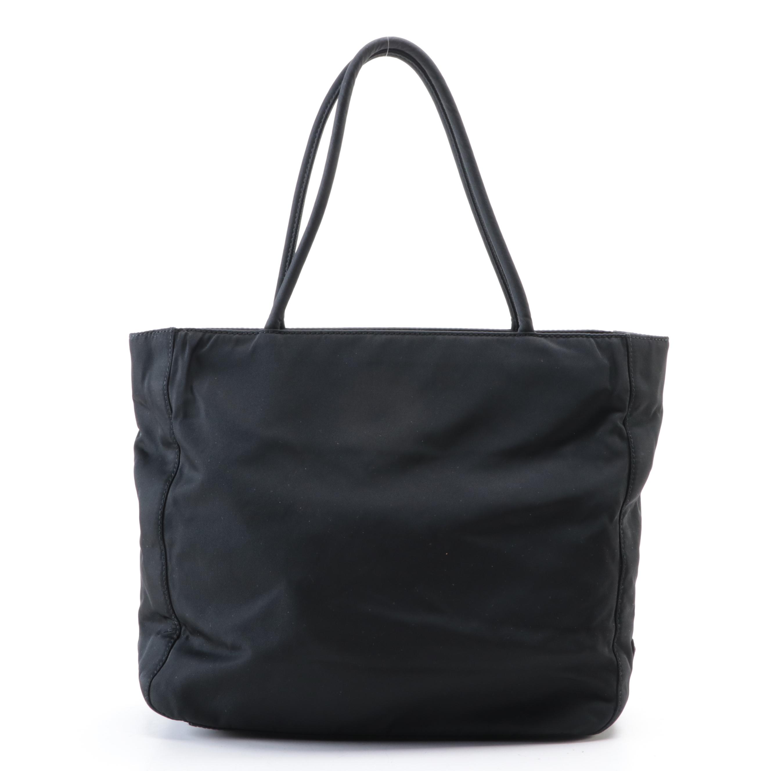 Prada Small Tote Bag in Black Tessuto Nylon