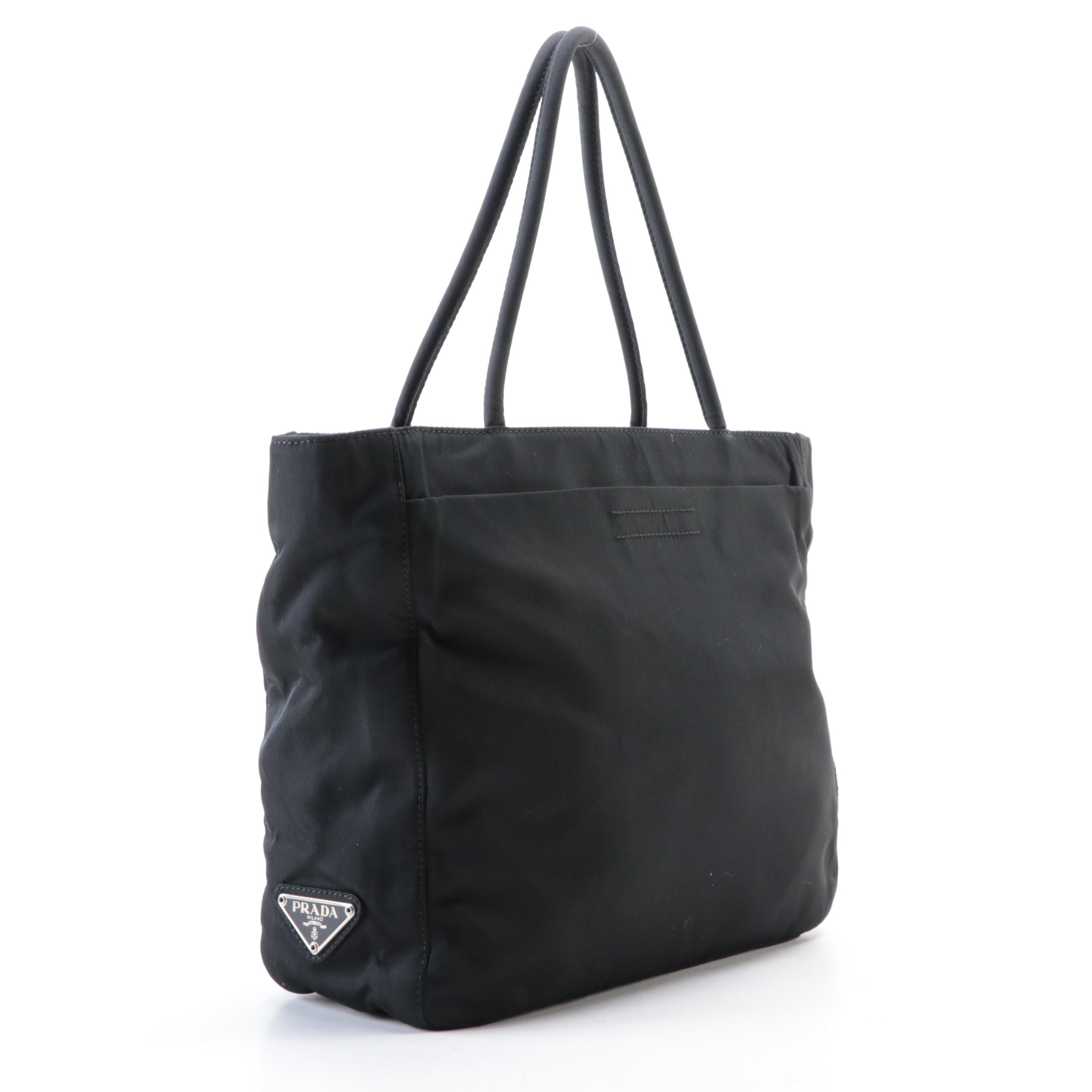 Prada Small Tote Bag in Black Tessuto Nylon