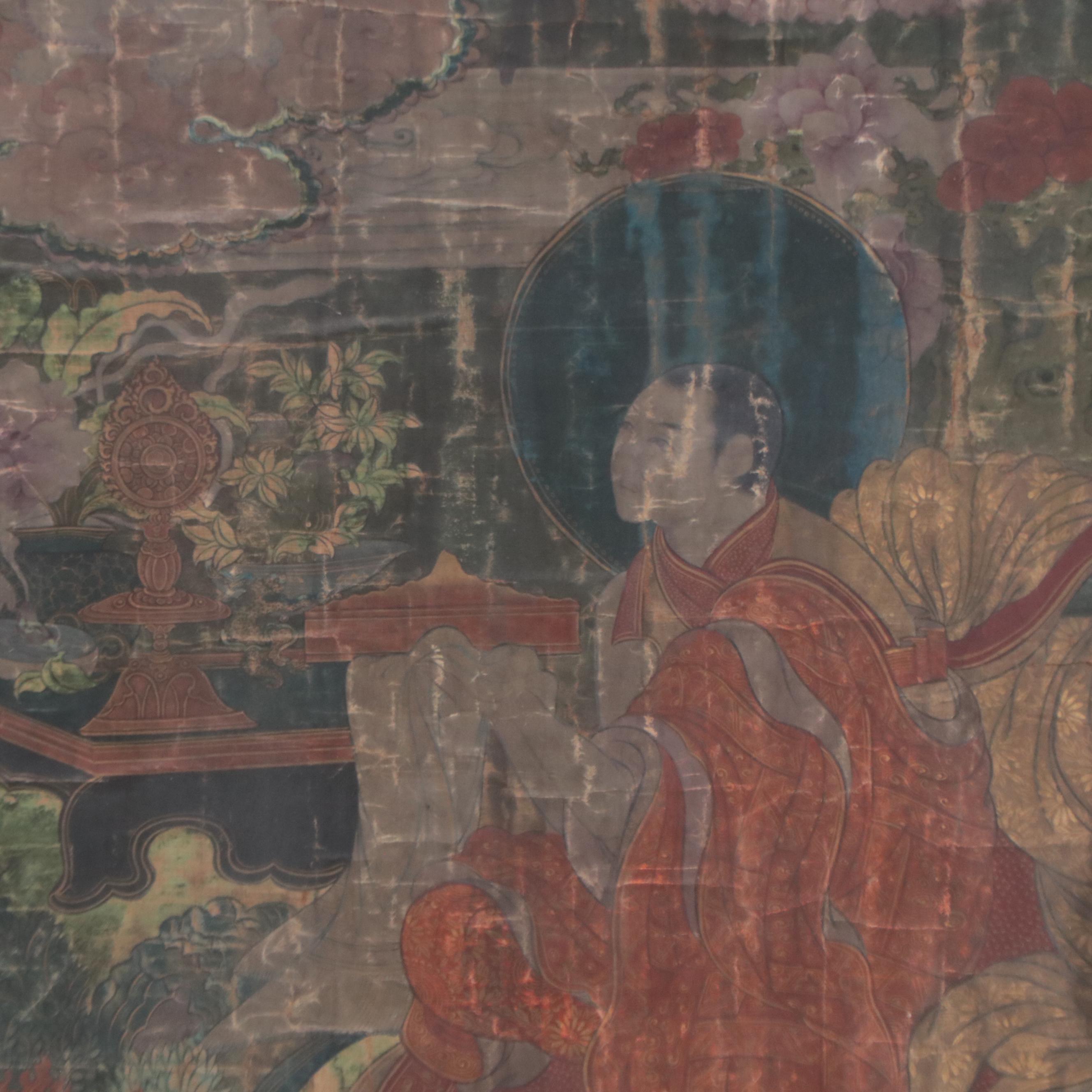 Fragment of a Tibetan Thangka Painting, 16th or 17th Century