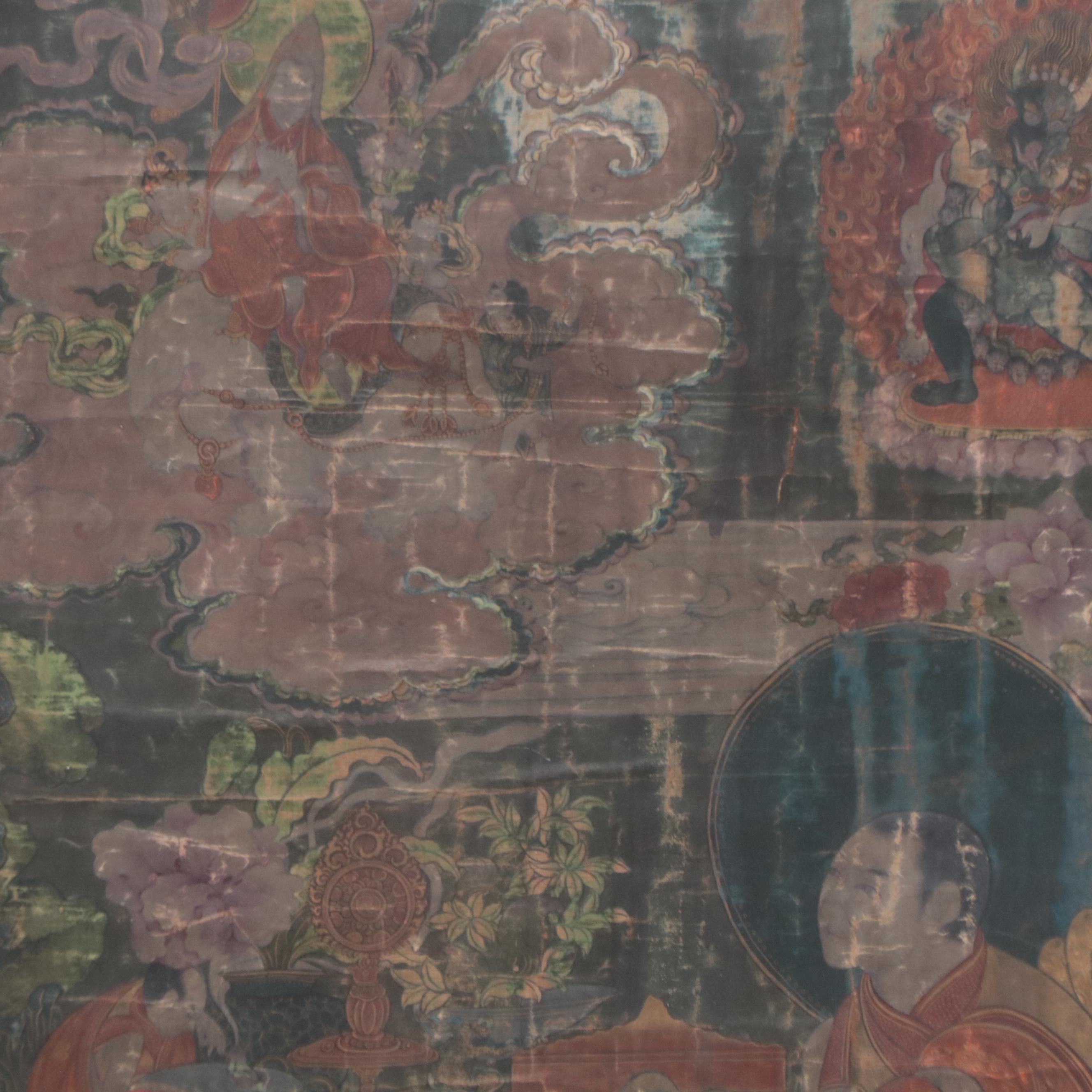Fragment of a Tibetan Thangka Painting, 16th or 17th Century