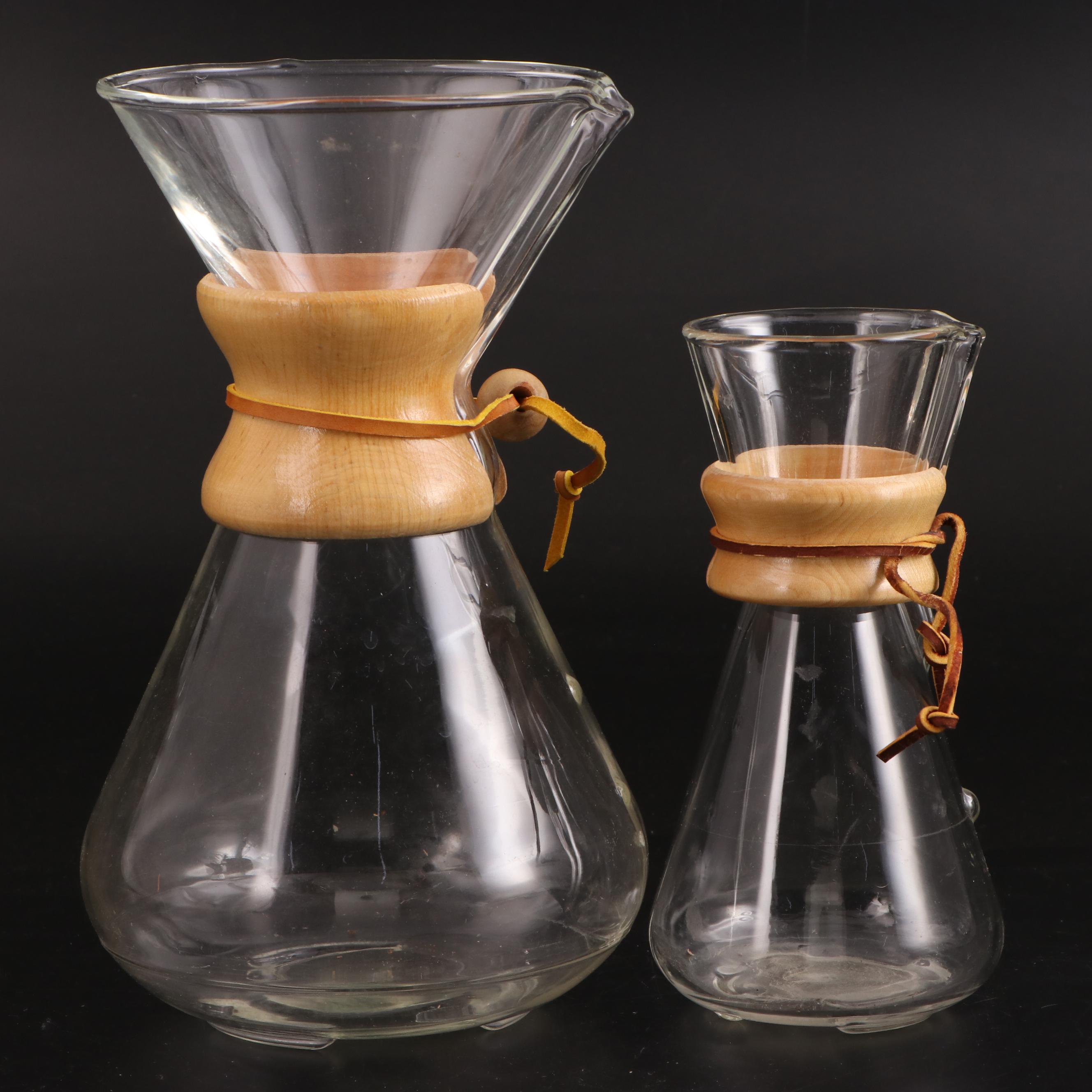 Chemex 3-Cup and 13-Cup Glass Pour Over Coffee Makers
