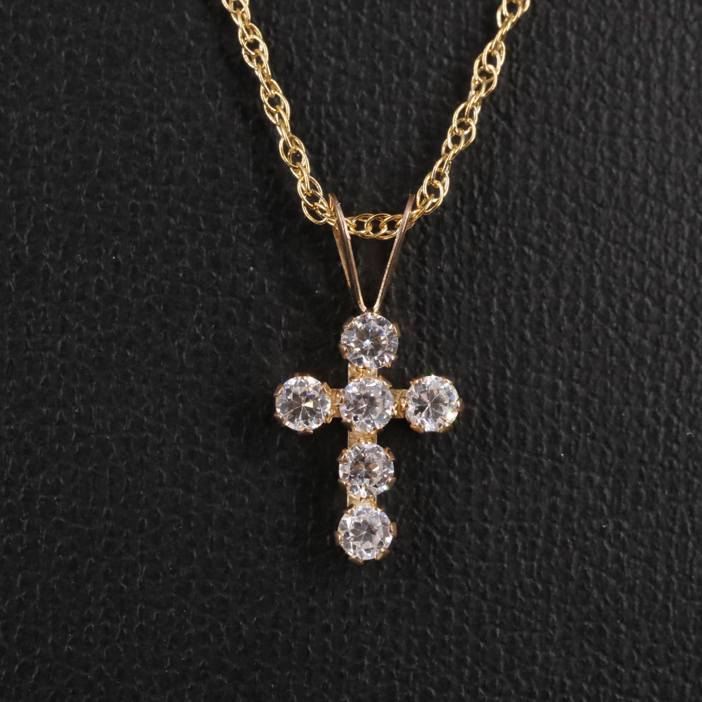 10K Cross Pendant Necklace