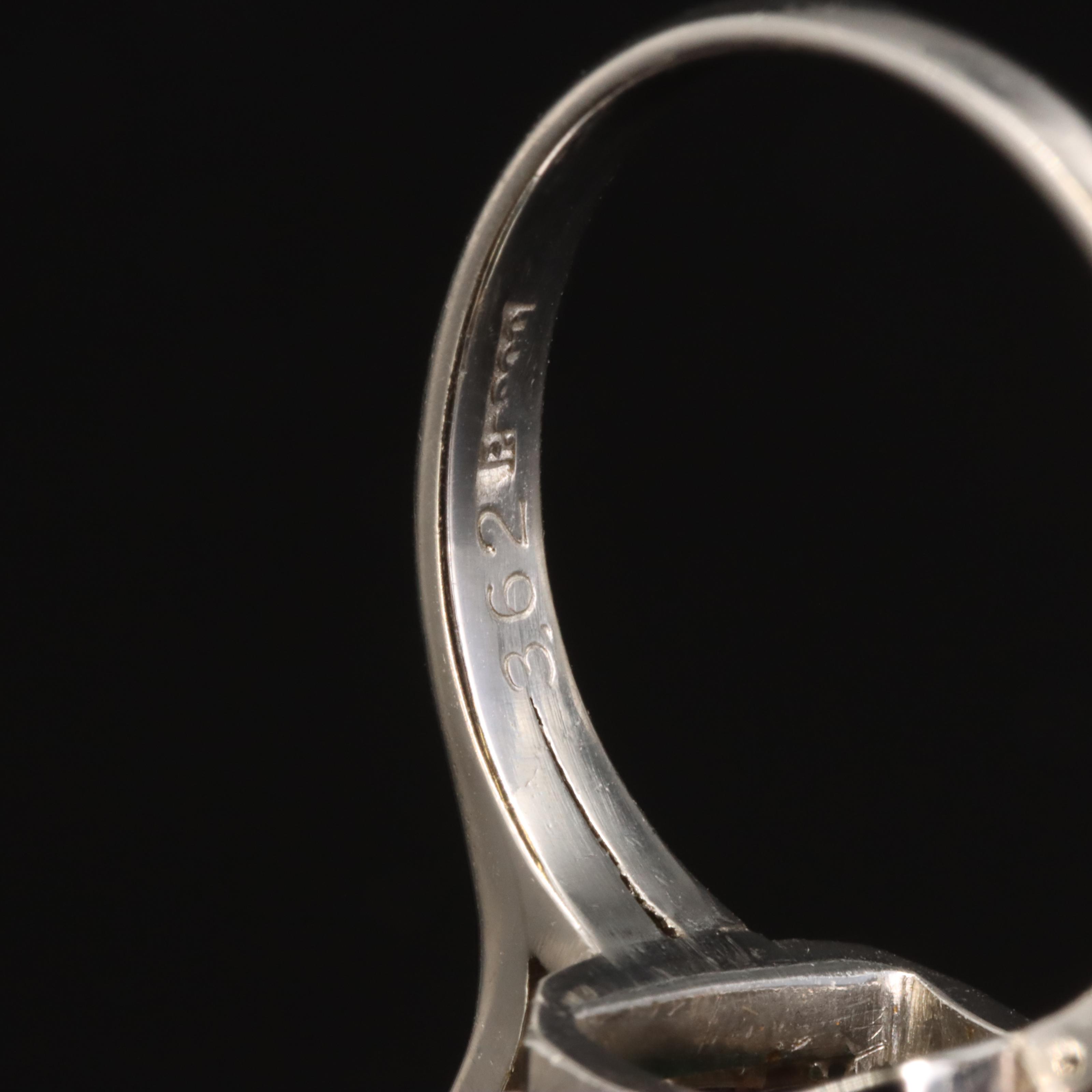 Platinum 3.62 CT Emerald and Diamond Ring