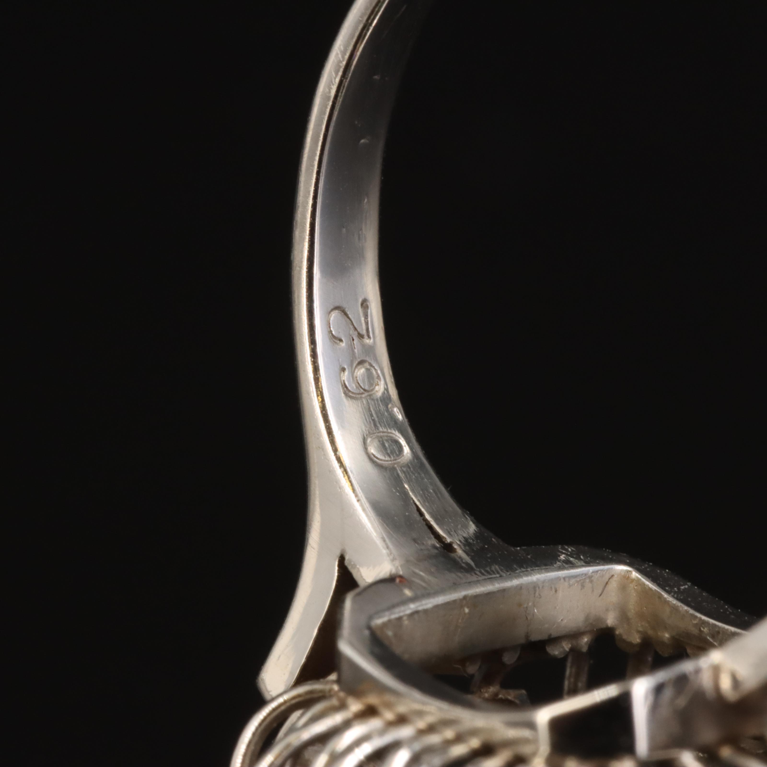 Platinum 3.62 CT Emerald and Diamond Ring