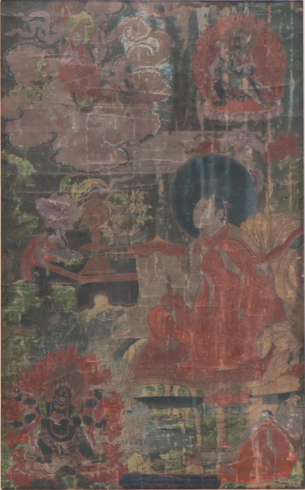 Fragment of a Tibetan Thangka Painting, 16th or 17th Century