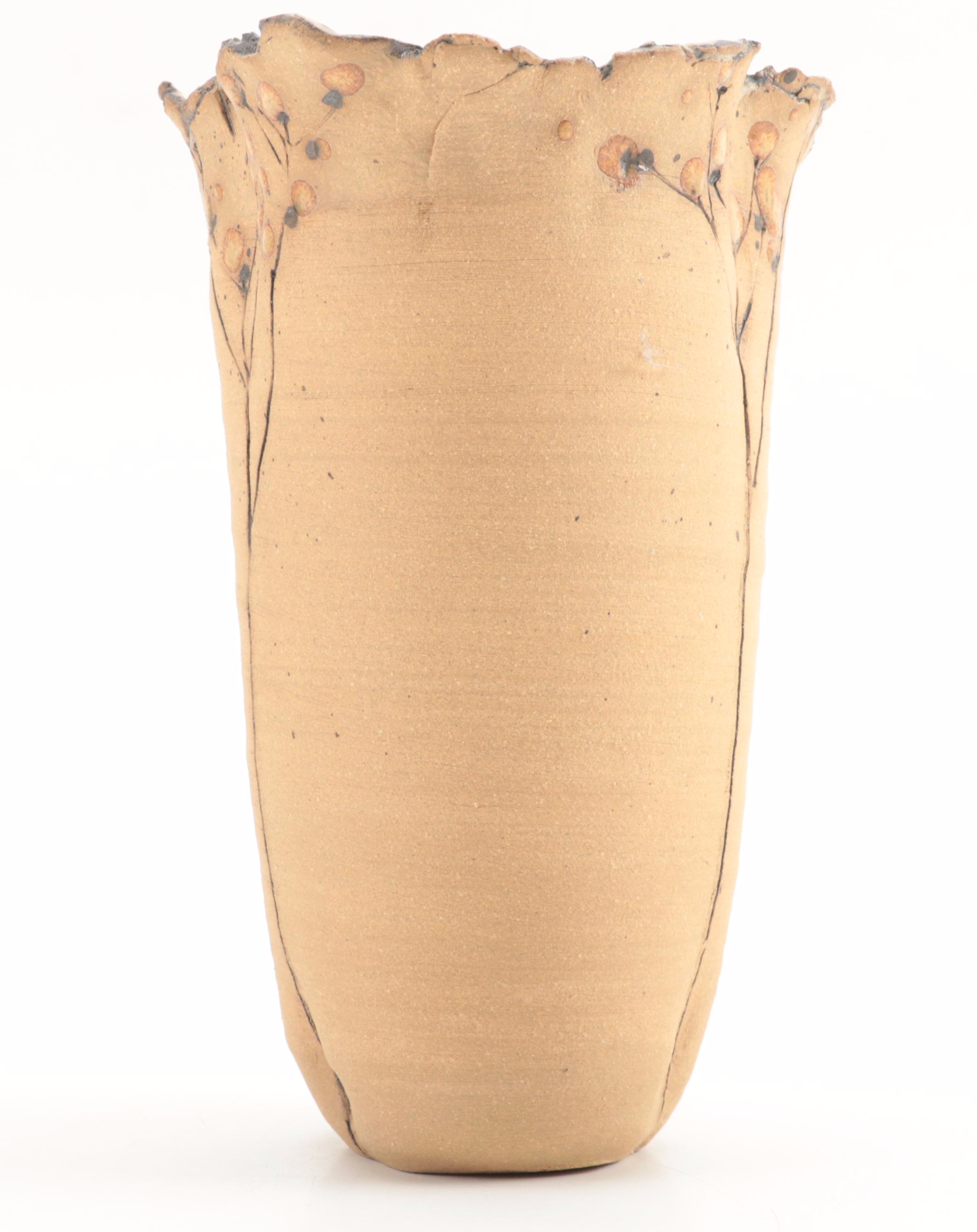 Mary Ann Wurst Ceramic Vase with Other Art Pottery, Mary Lucas Incense Holder