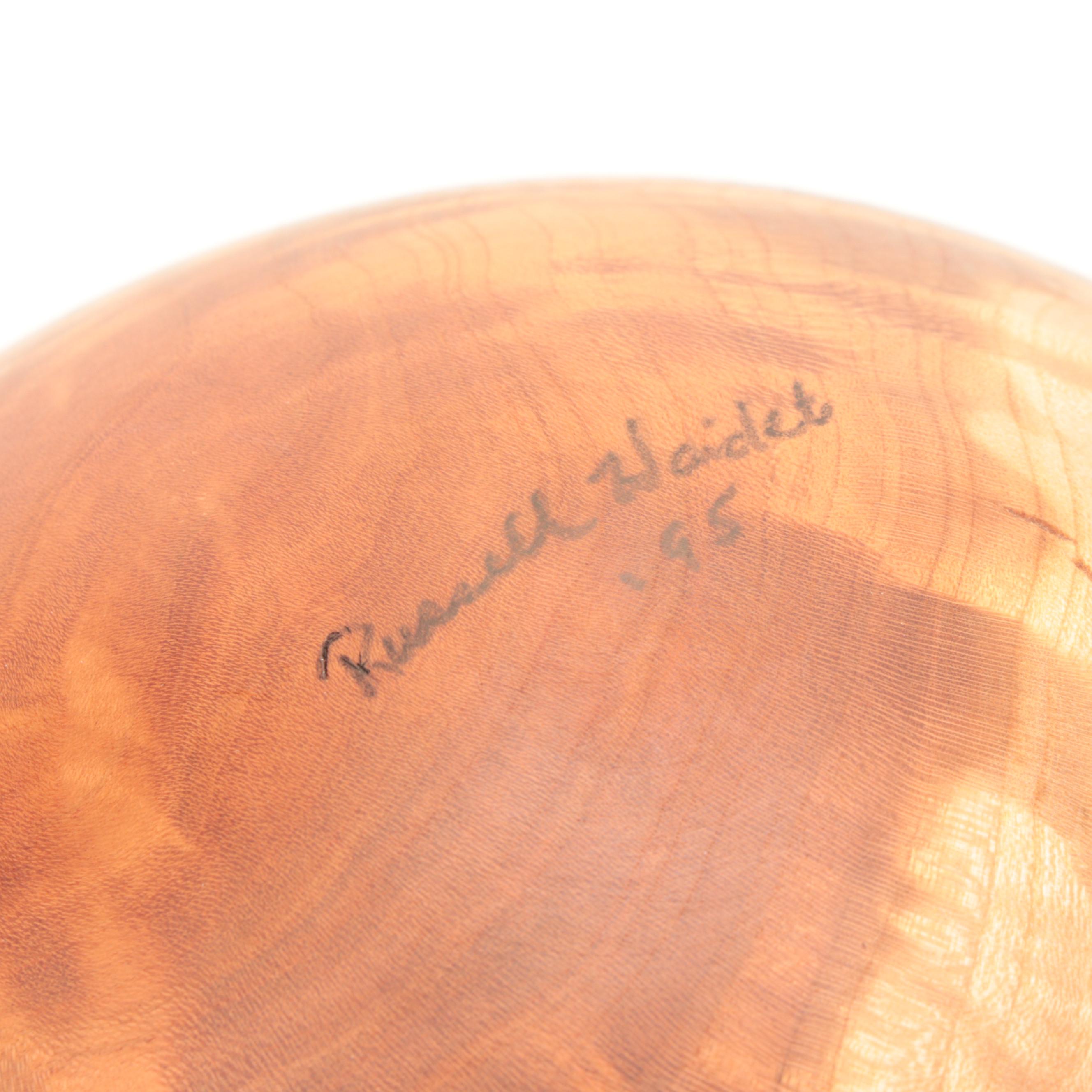Russell Haidet With Other Walnut, Cherry Boxelder Turned Bowls and Trivet