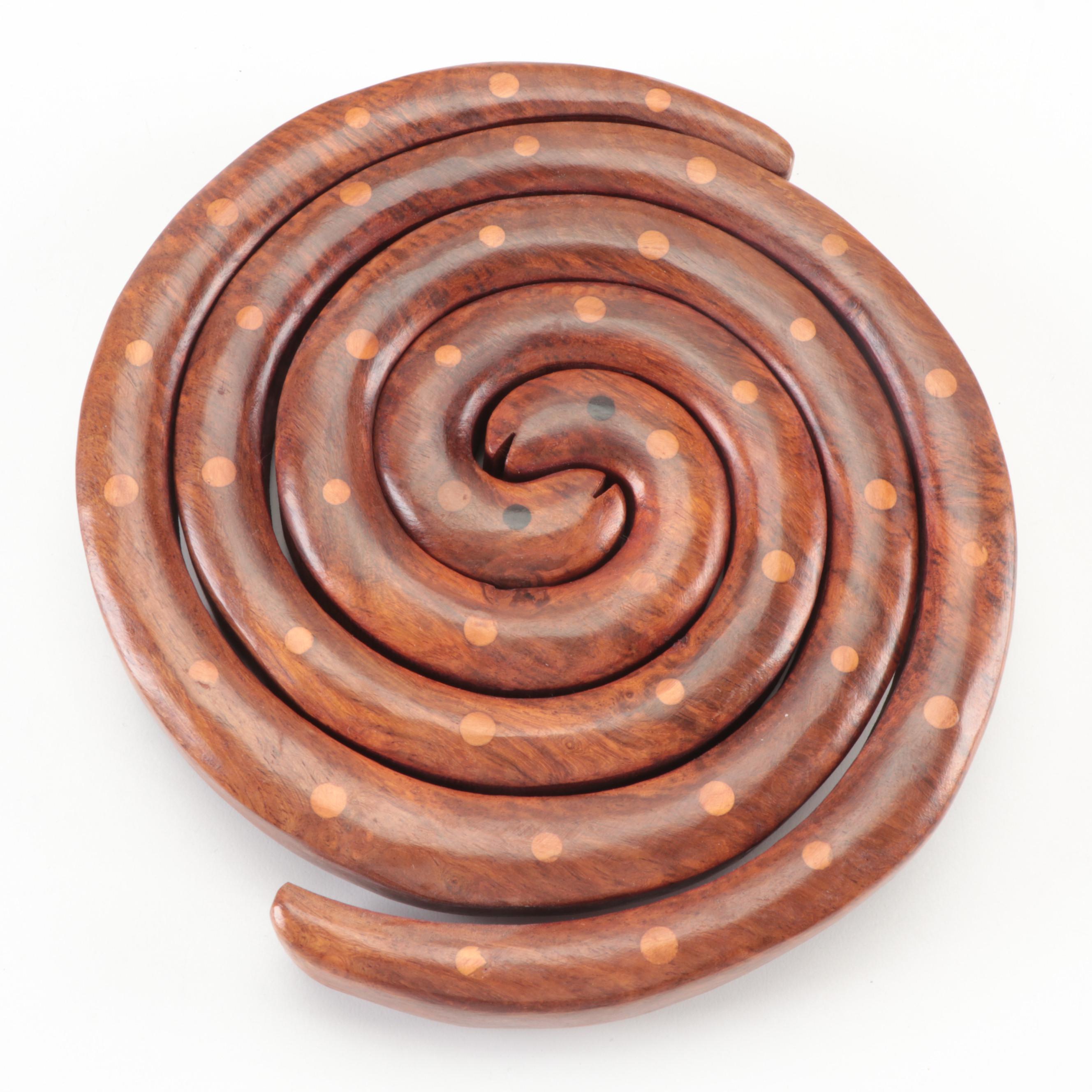 Russell Haidet With Other Walnut, Cherry Boxelder Turned Bowls and Trivet