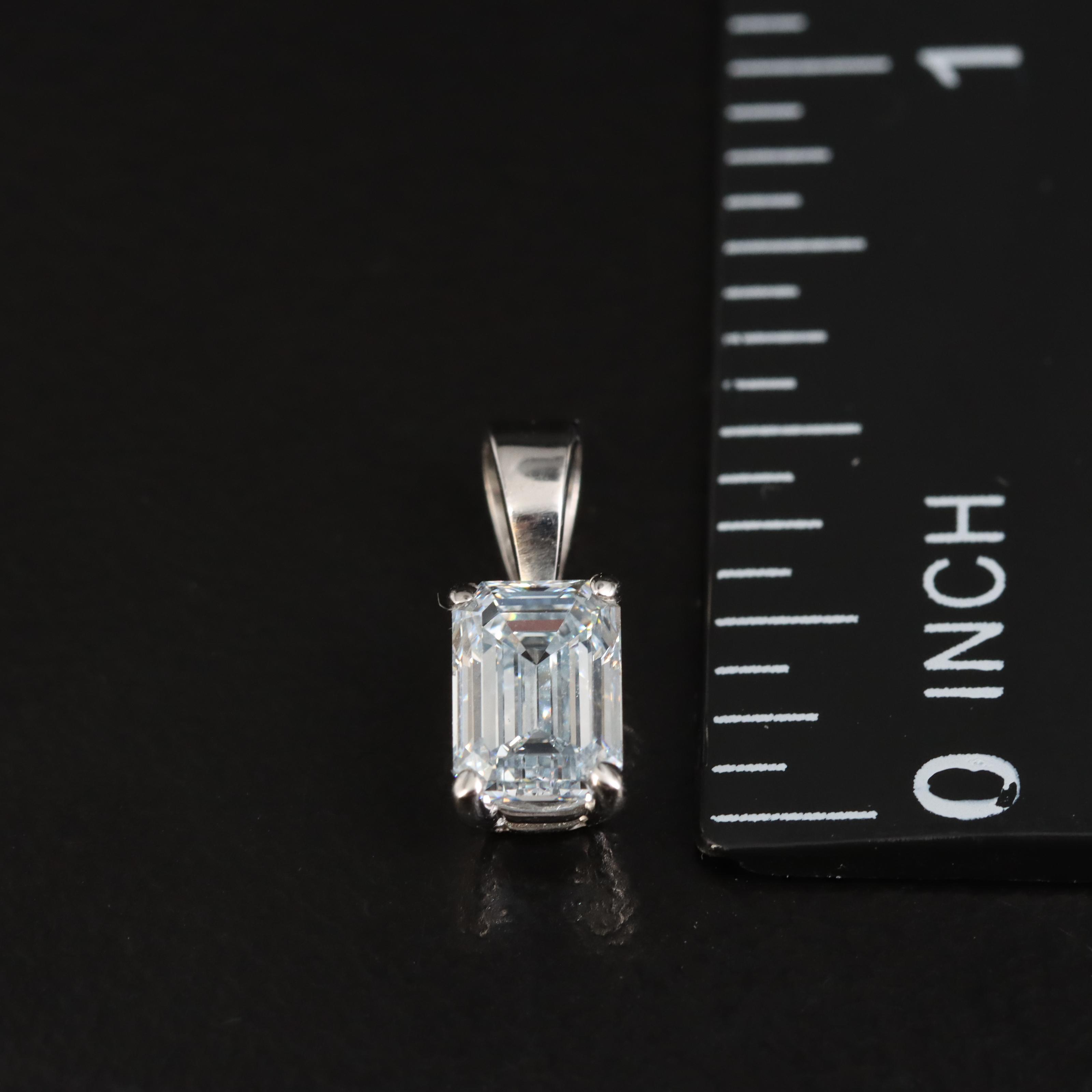 14K 0.72 CT Lab Grown Diamond Pendant