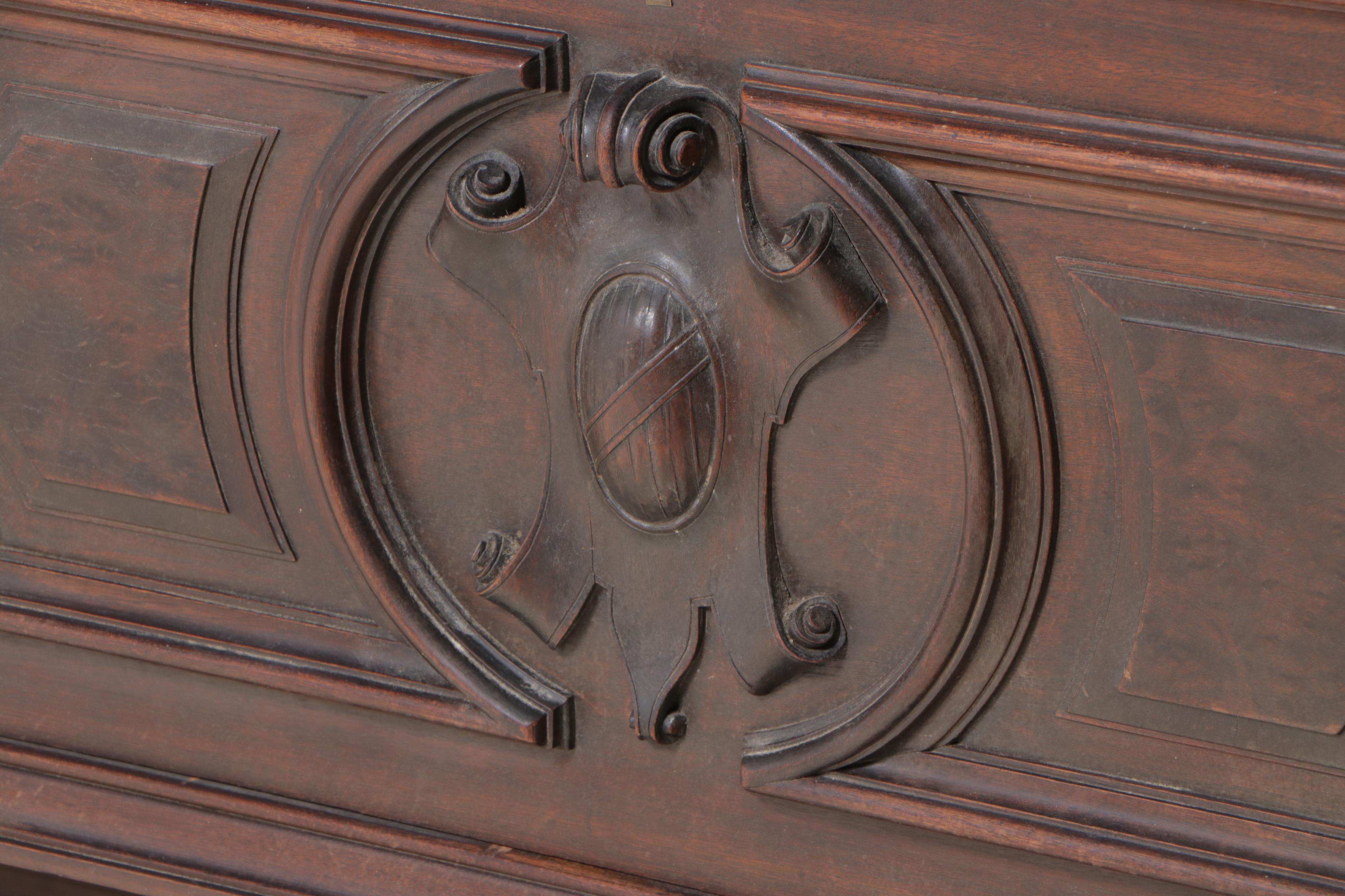 Henshaw's Furniture Renaissance Revival Walnut and Burl Walnut Sideboard