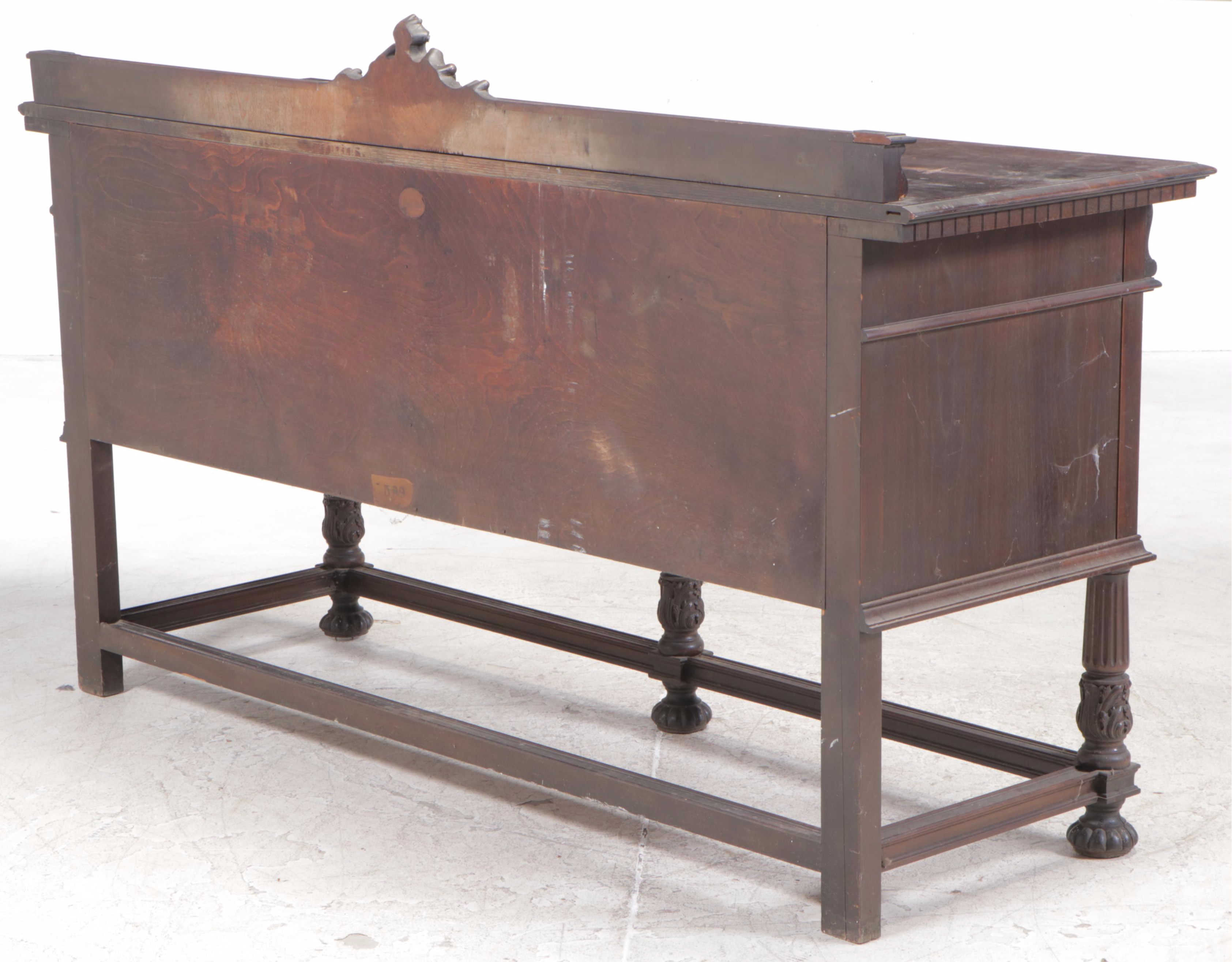 Henshaw's Furniture Renaissance Revival Walnut and Burl Walnut Sideboard