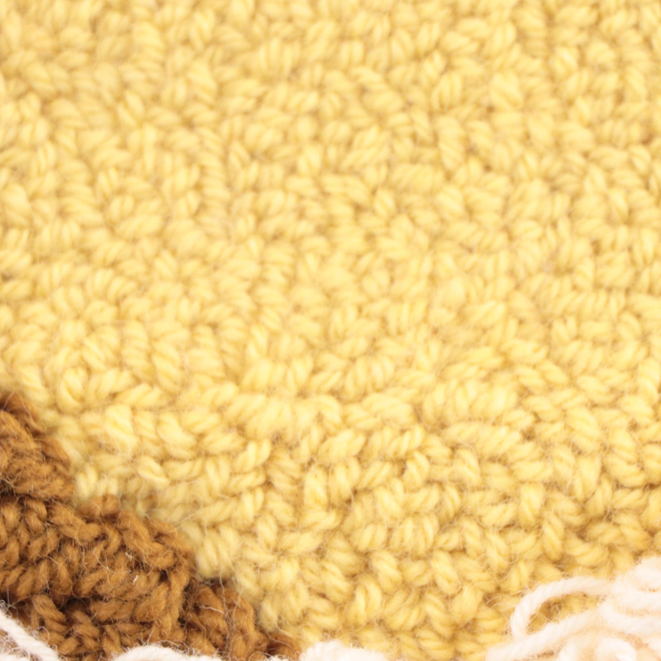 Harry Hilson Abstract Hooked Wool Wall Hanging, Circa 1970