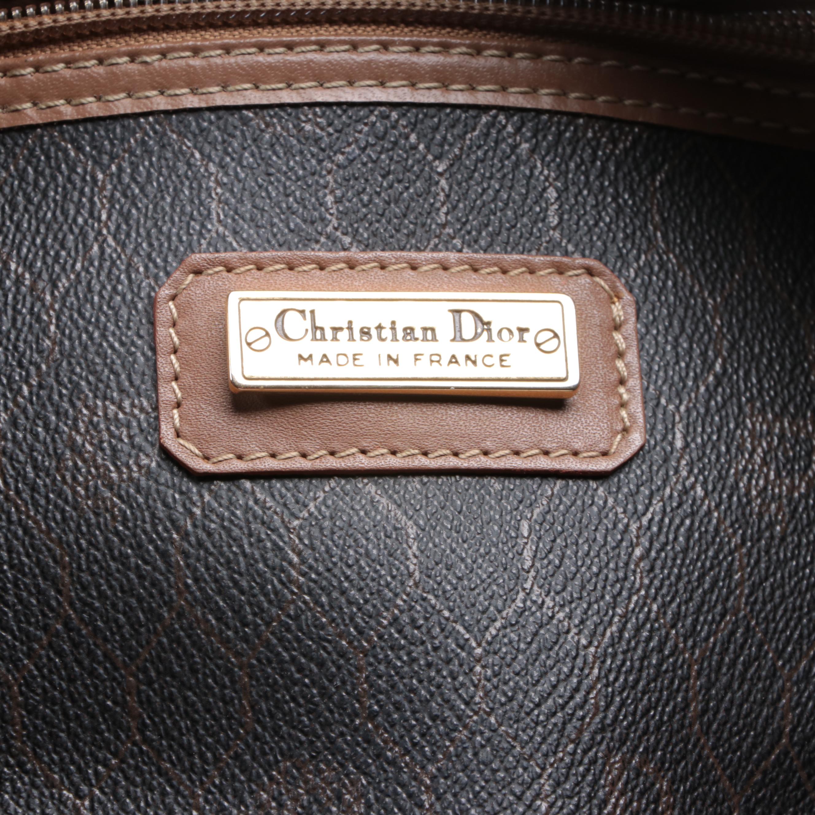 Christian Dior Duffle Bag in Honeycomb Coated Canvas and Leather