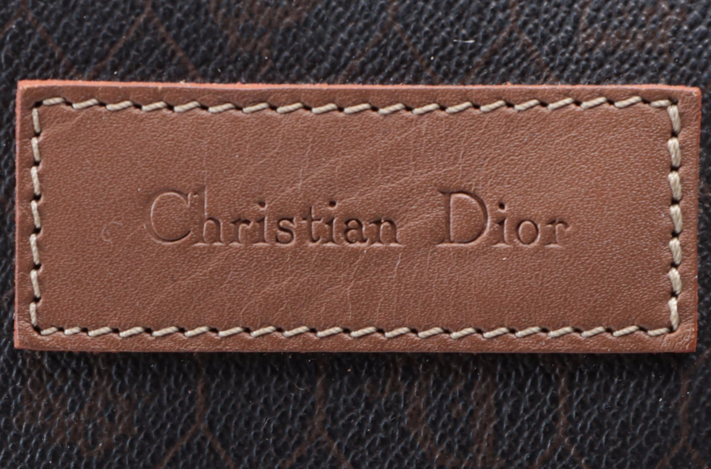 Christian Dior Duffle Bag in Honeycomb Coated Canvas and Leather