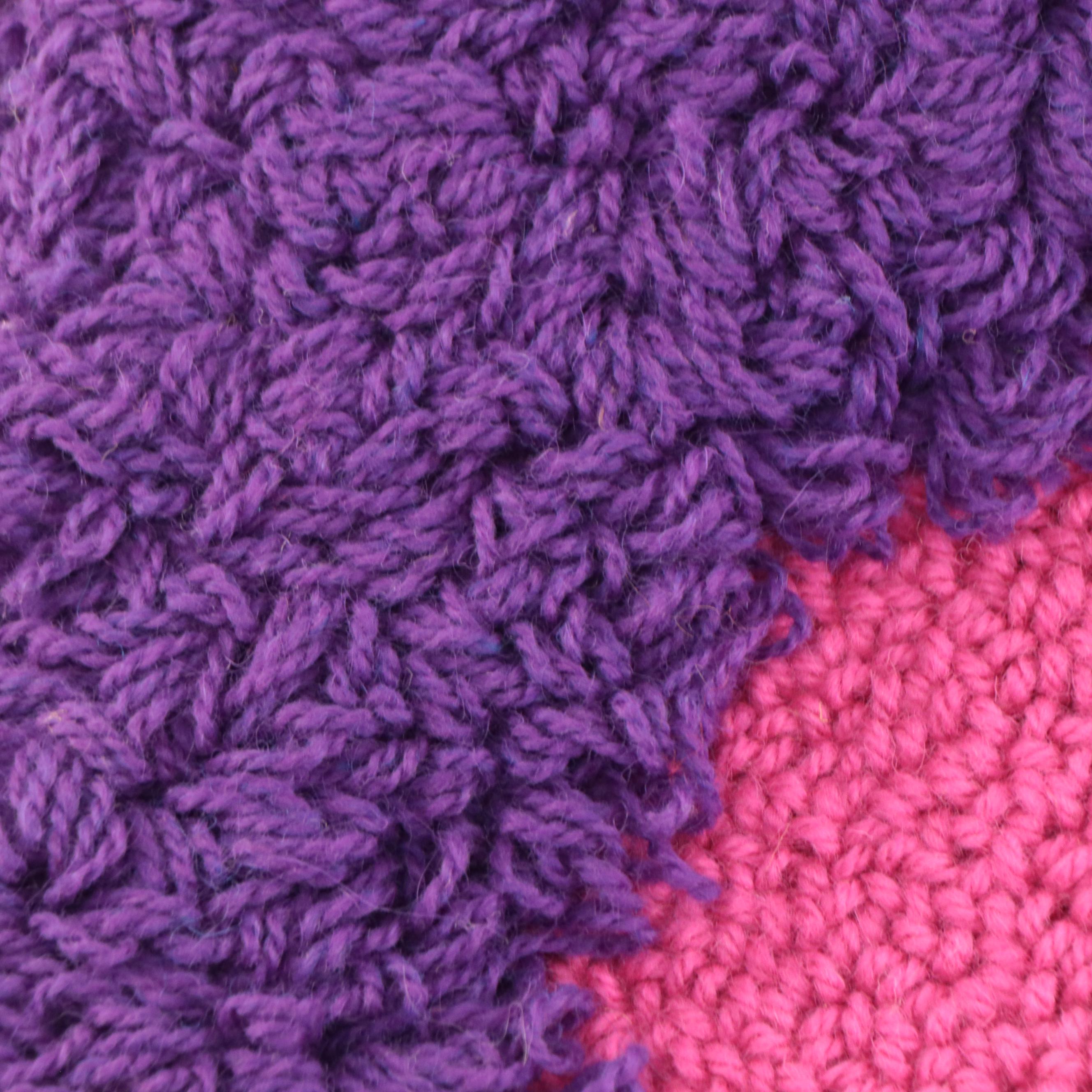 Harry Hilson Abstract Hooked Wool Wall Hanging, 1976