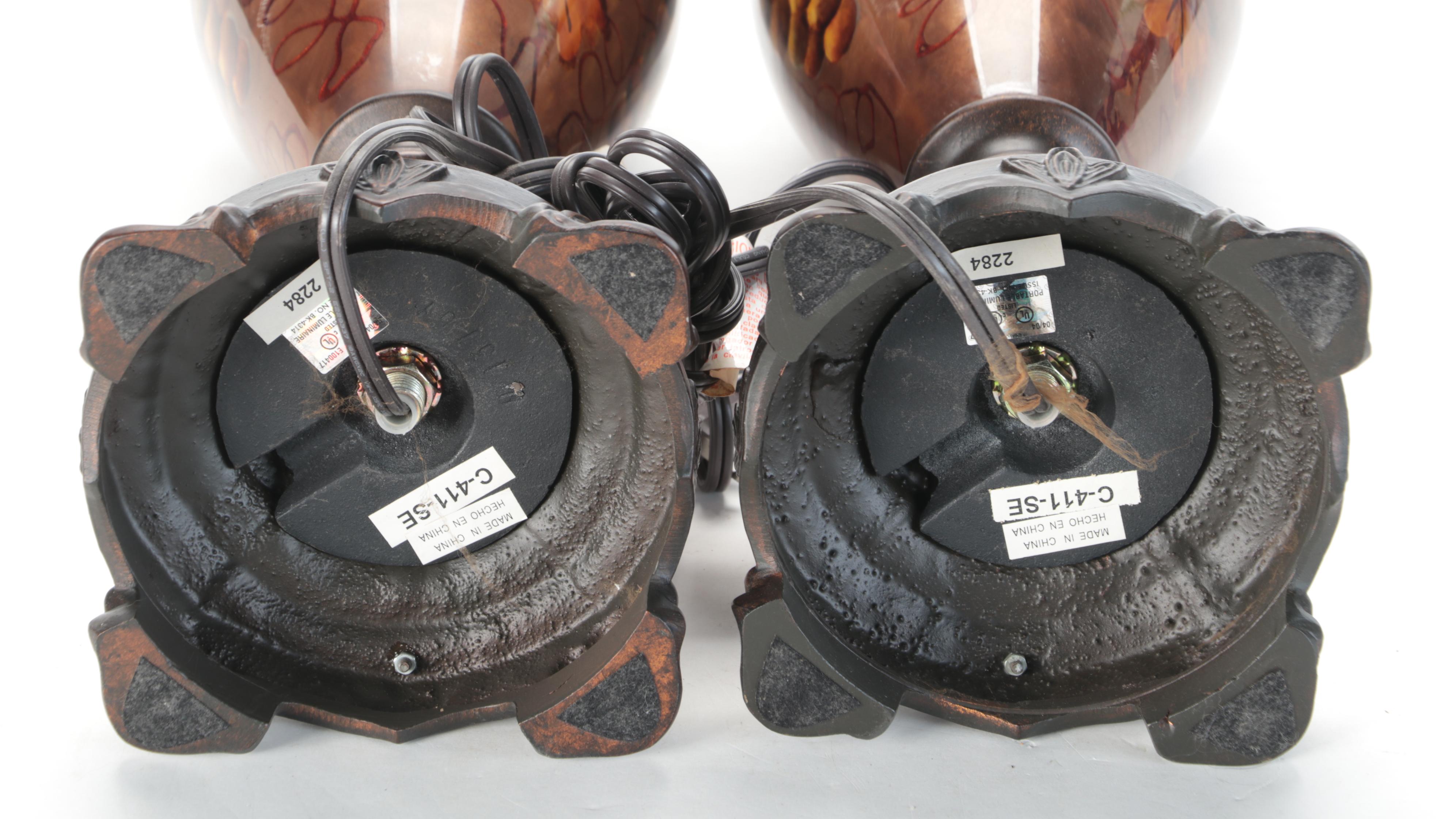 Dale Tiffany "Antiques Roadshow" Neoclassical Style Table Lamps