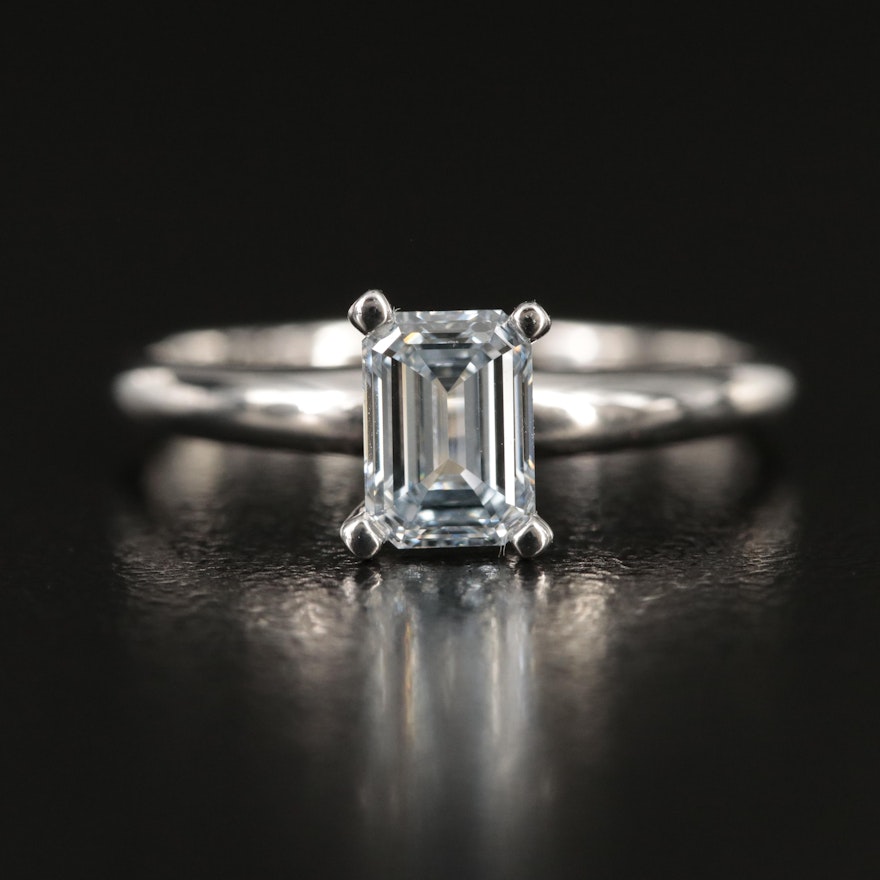 14K 0.80 CT Lab Grown Diamond Solitaire Ring