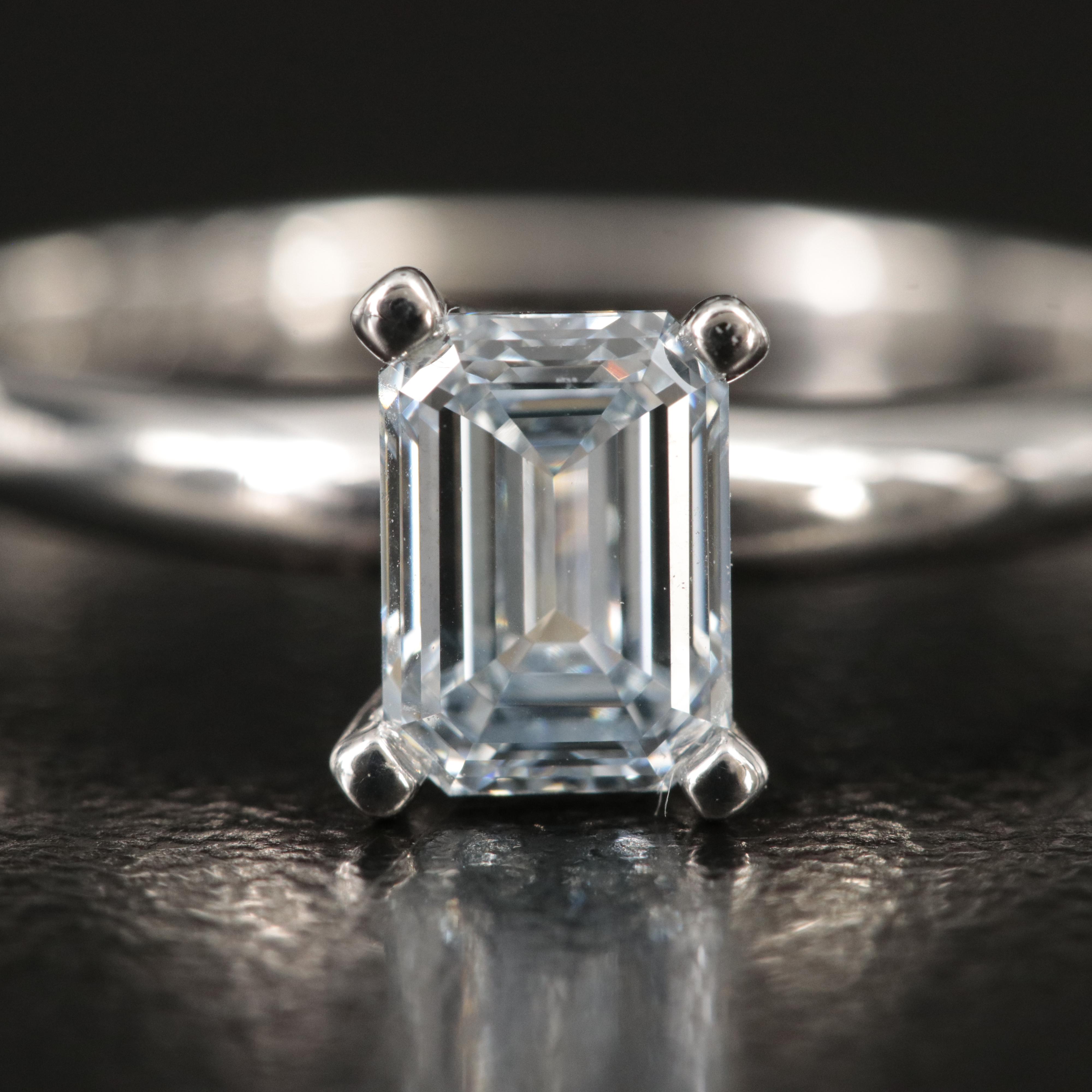 14K 0.80 CT Lab Grown Diamond Solitaire Ring