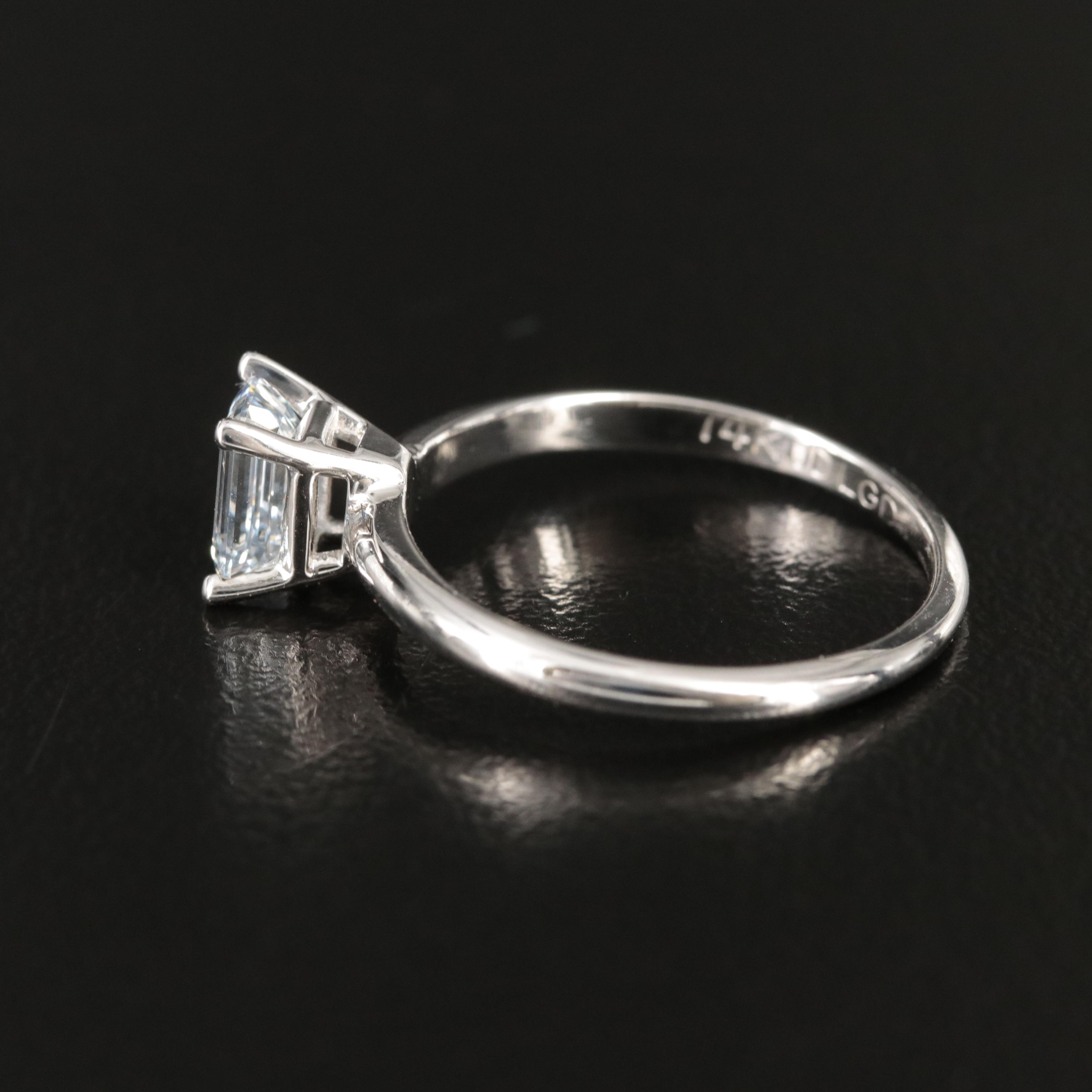 14K 0.80 CT Lab Grown Diamond Solitaire Ring