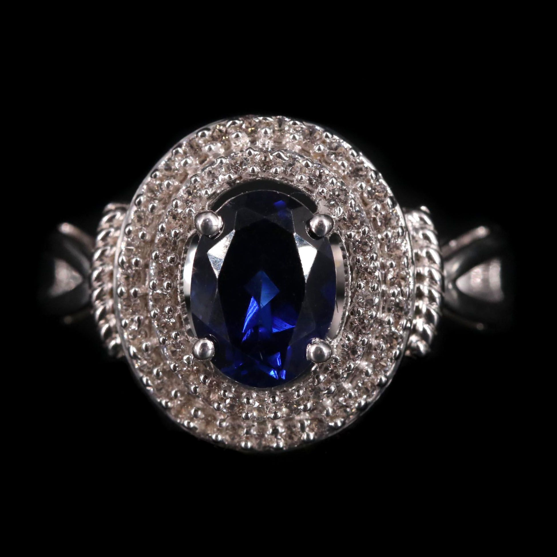Sterling Silver Sapphire Ring